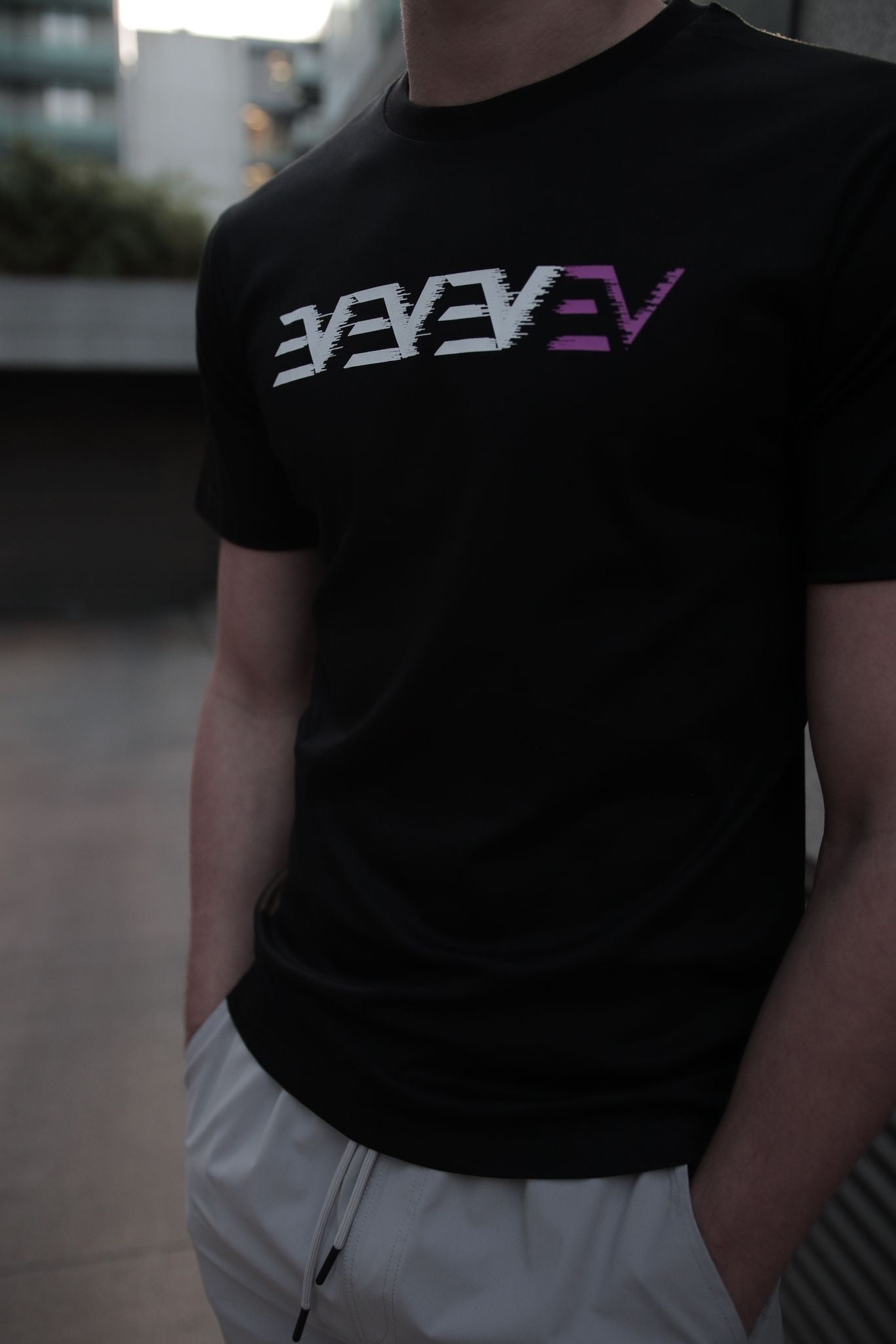 EV Digital Print Logo T-Shirt “Black/Purple”