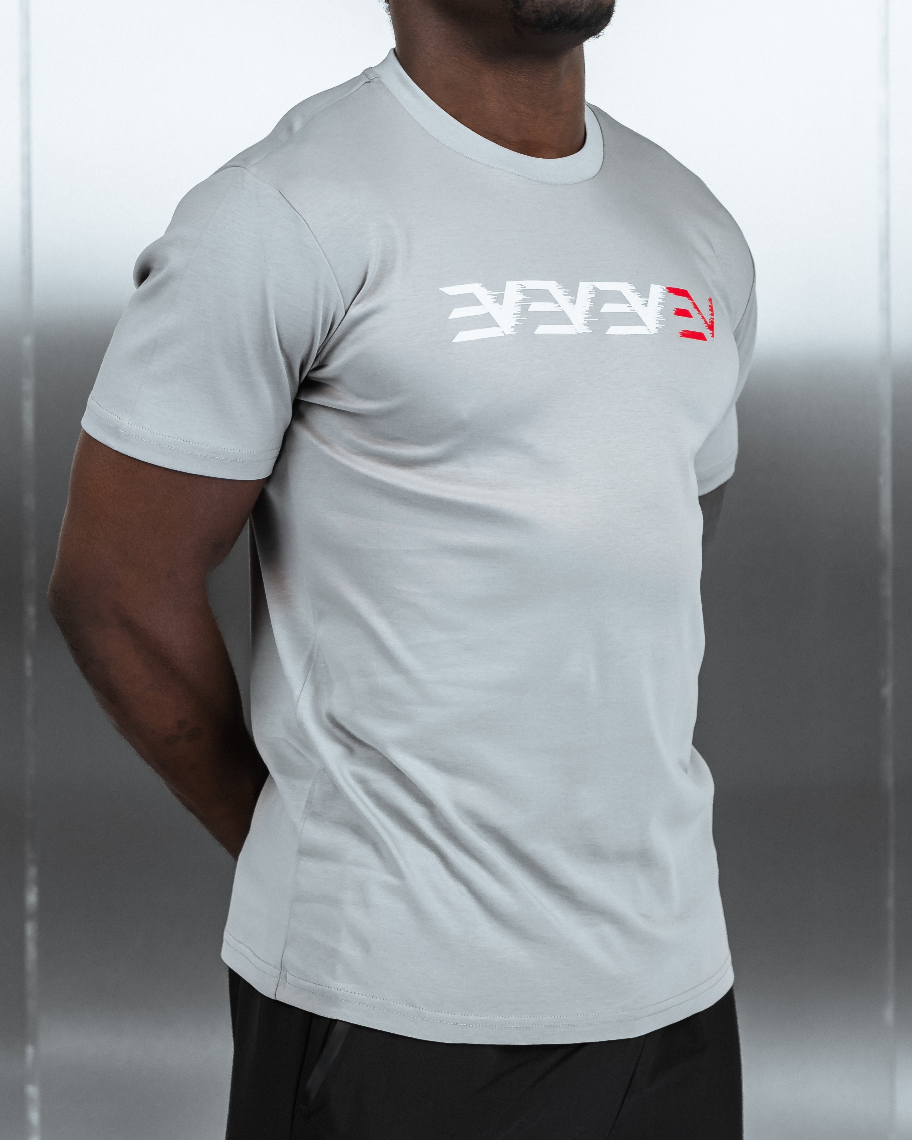 EV Digital Print Logo T-Shirt “Grey/Red”