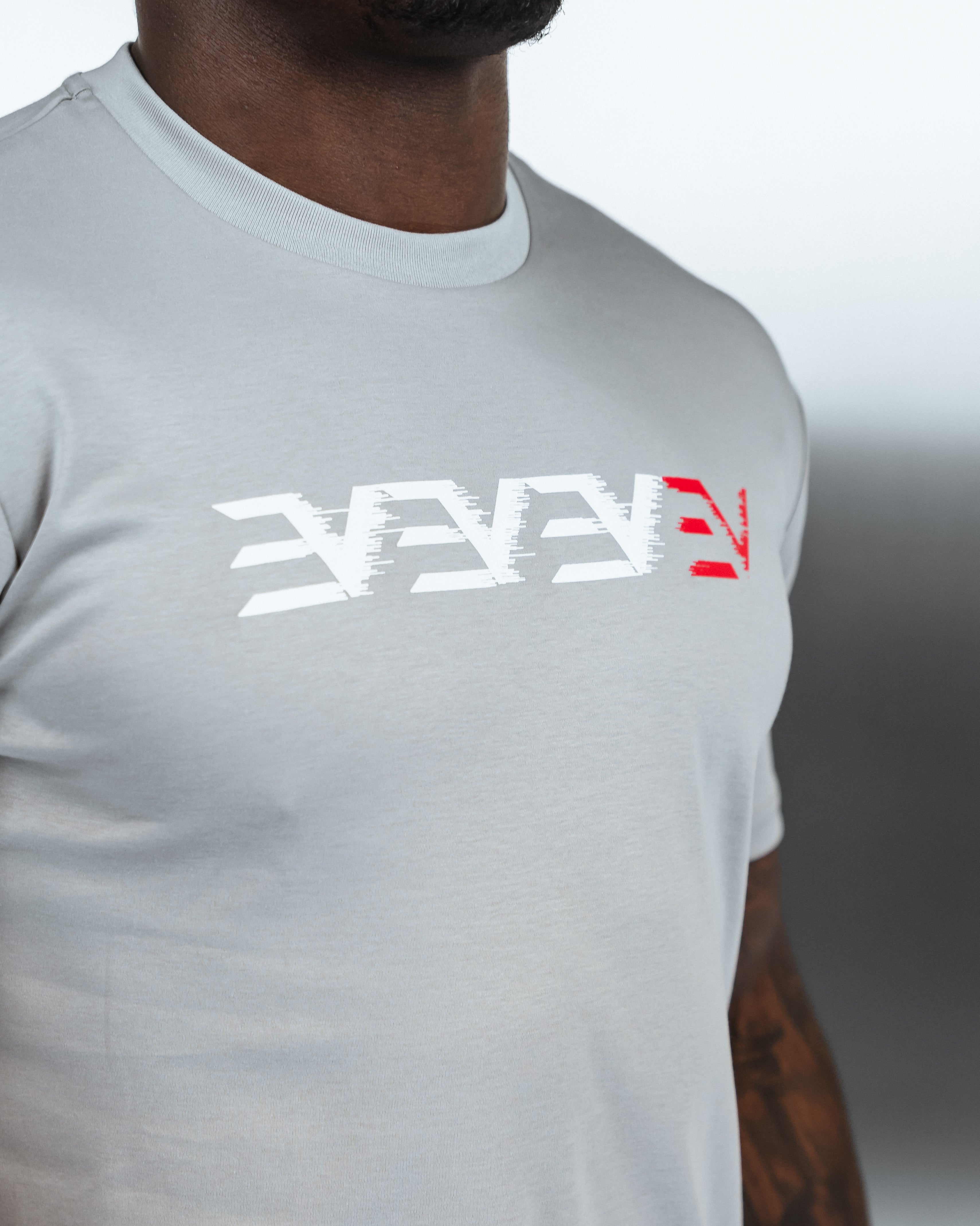 EV Digital Print Logo T-Shirt “Grey/Red”