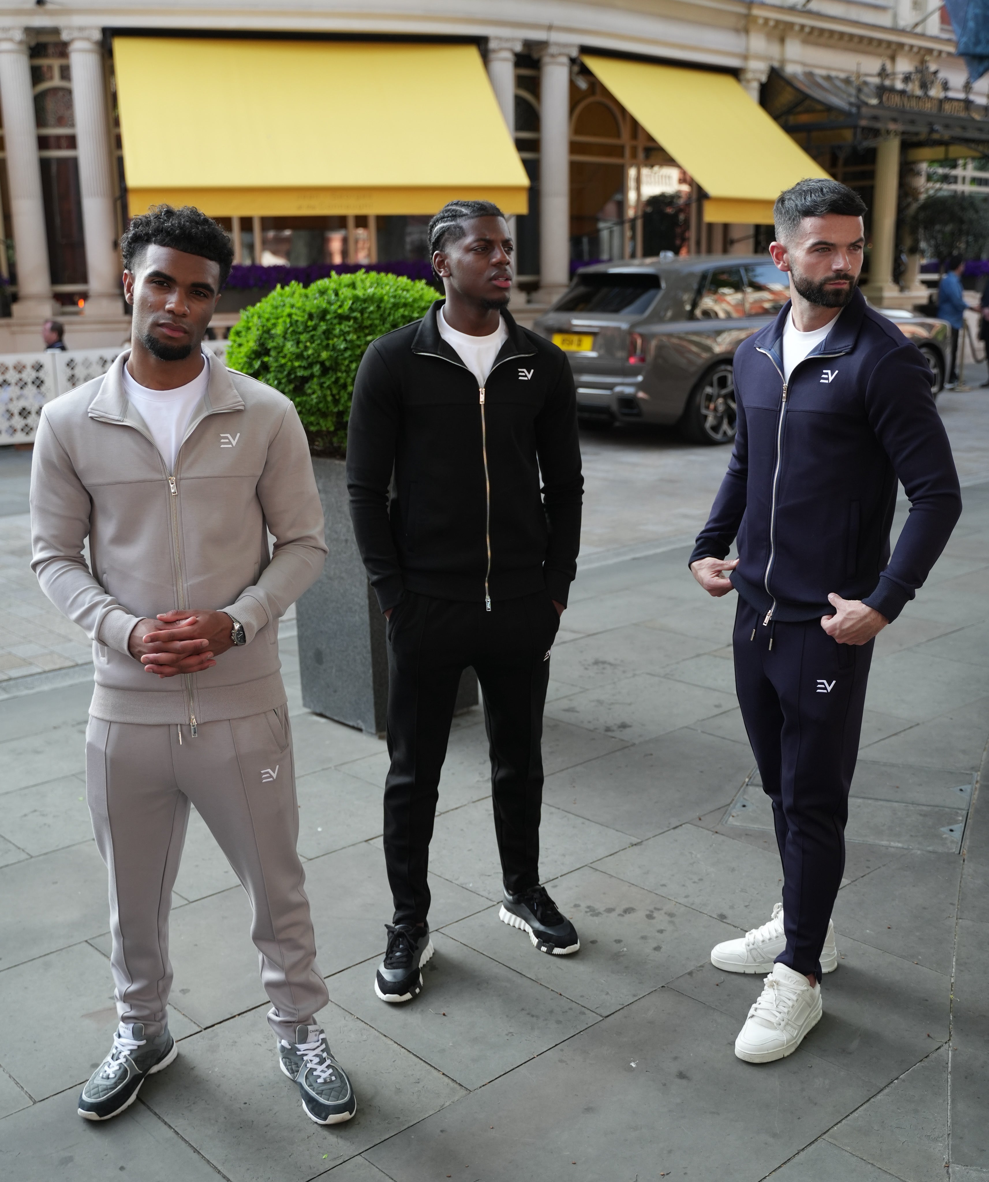 Luxe Collar Track Jacket - Stone Grey