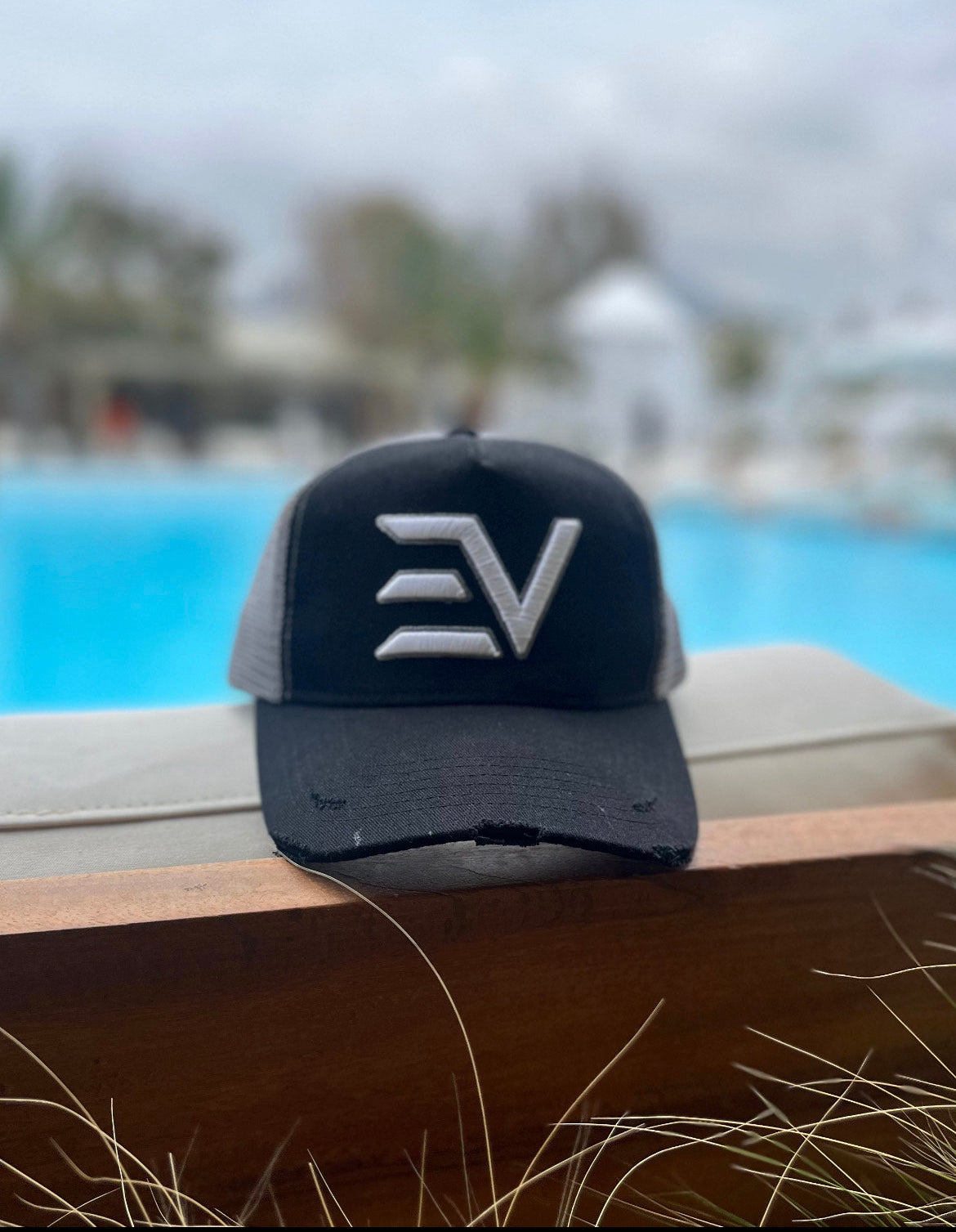 EV Logo Trucker Cap Grey/Black