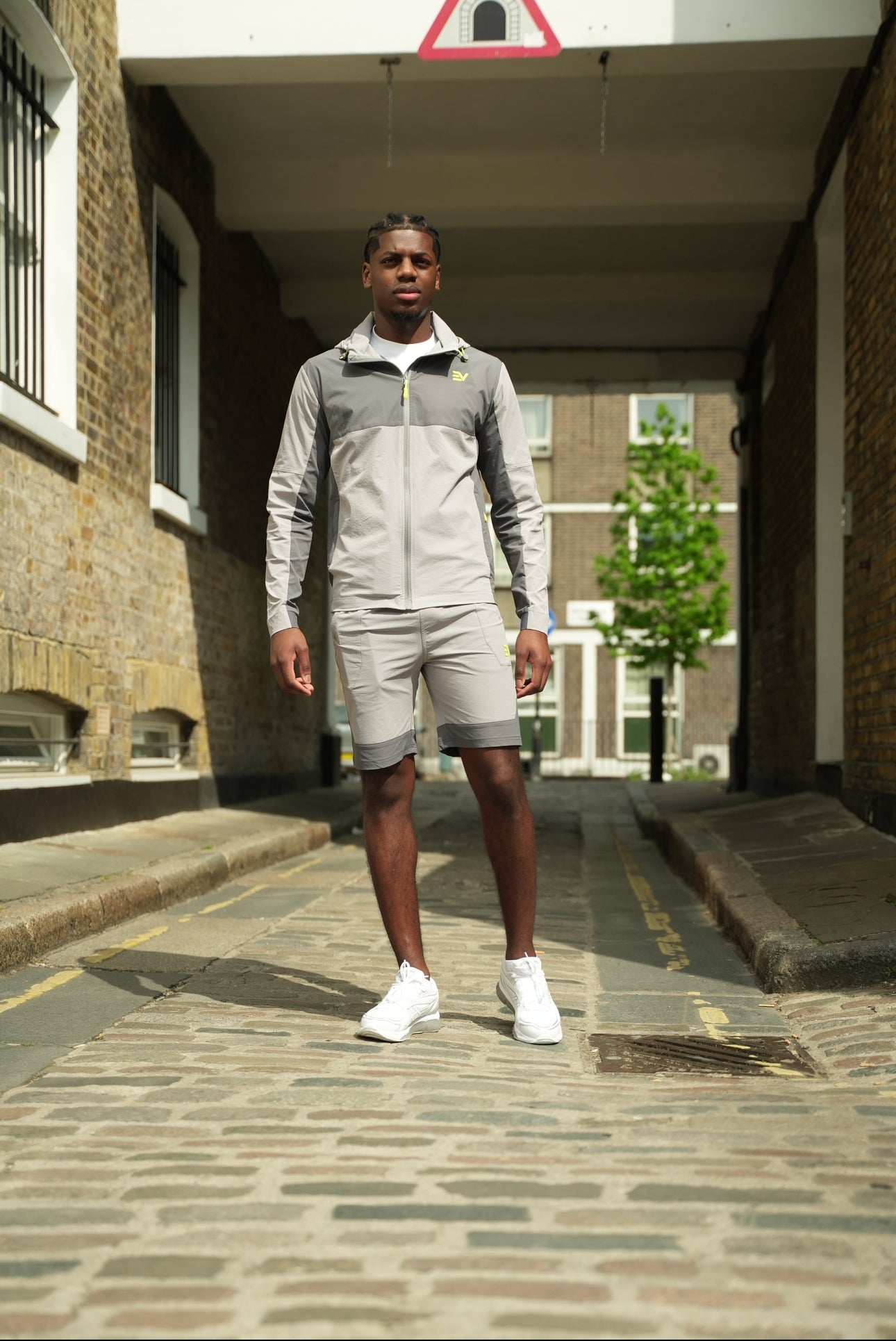 EV ECLIPSE SHORTS "Light Grey/Dark Grey/Yellow"