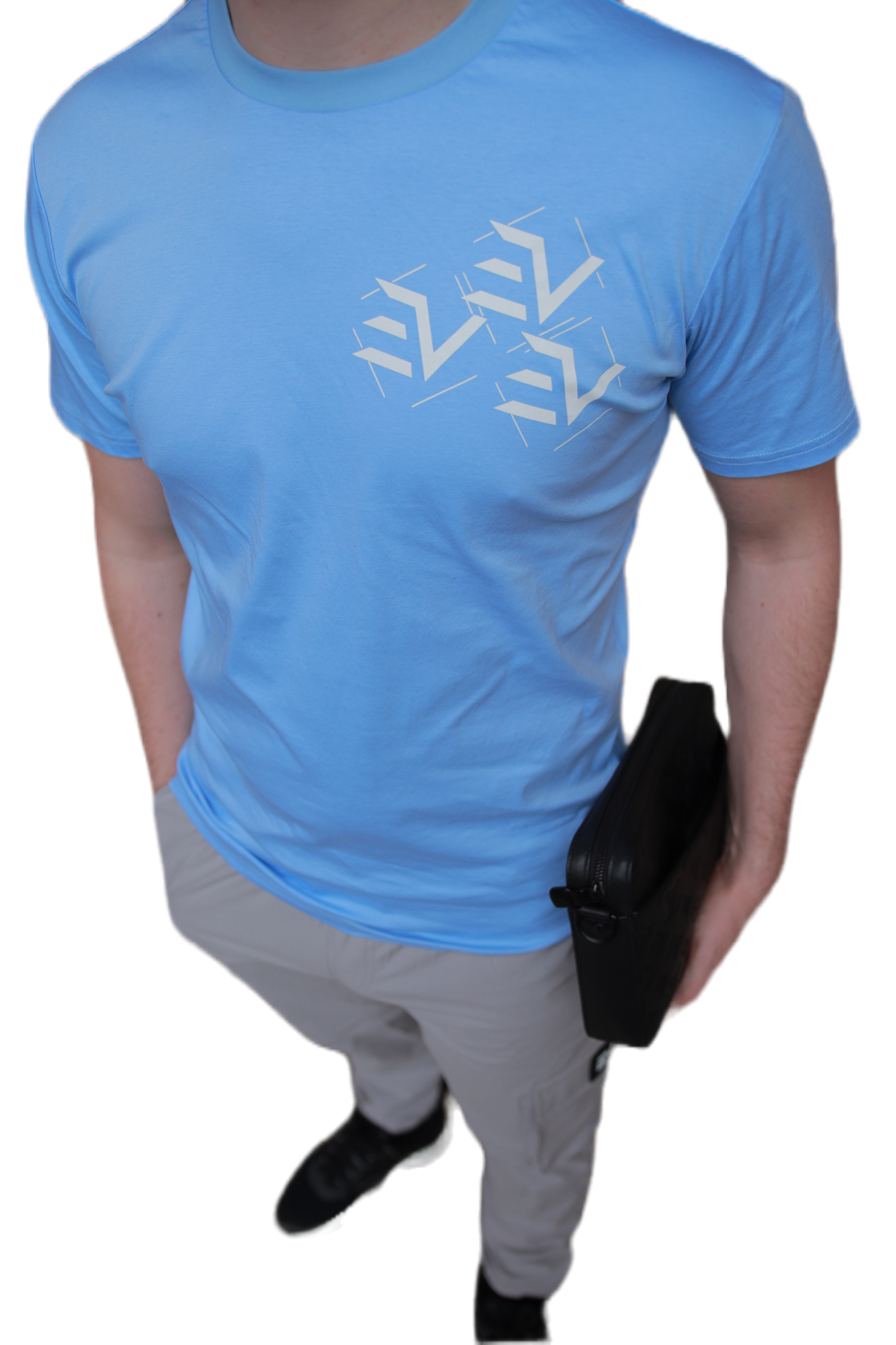 EV Trio Logo T-Shirt  “Baby Blue/White”