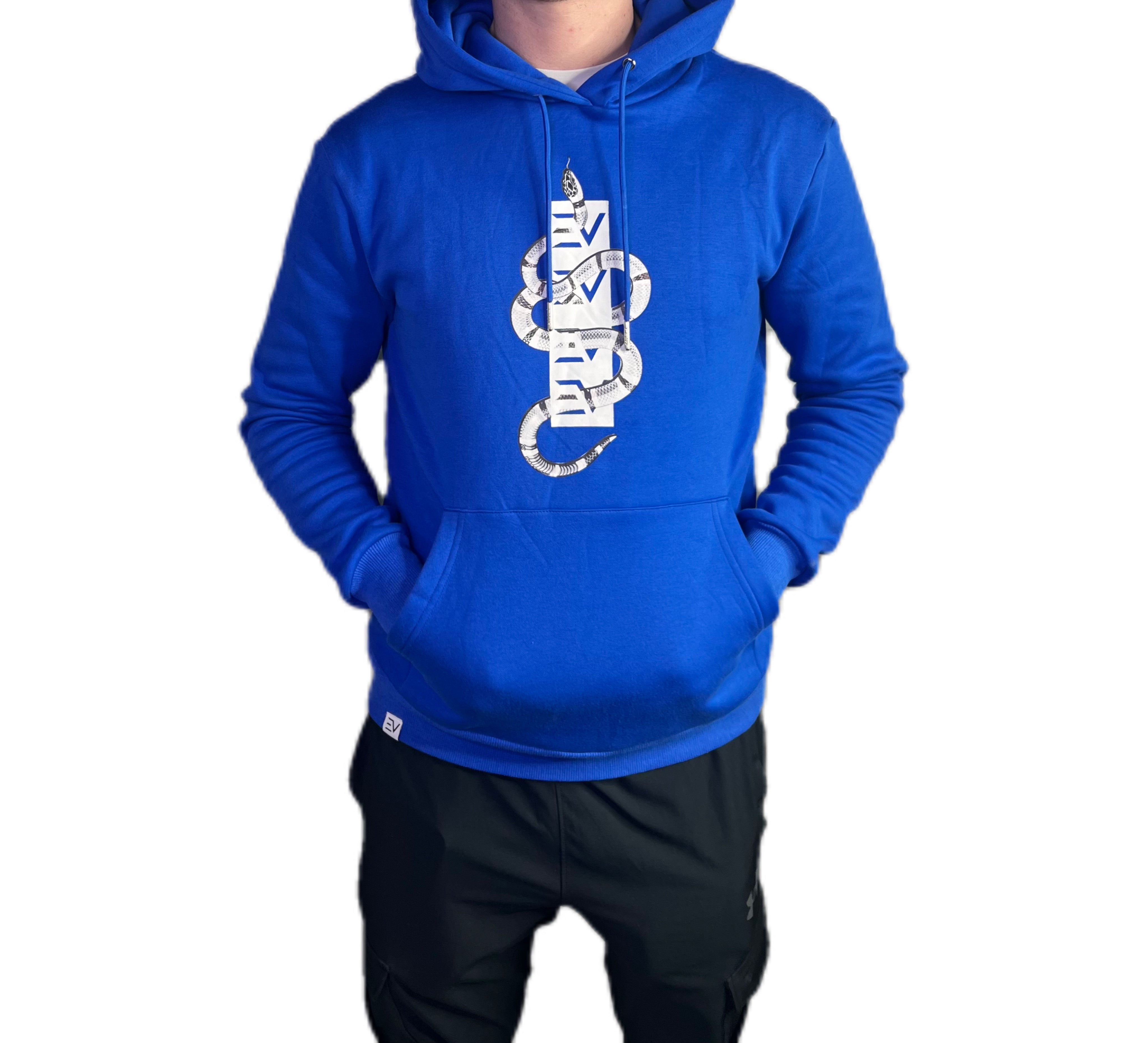 Ev Logo Snake Print Hoodie “Royal Blue”