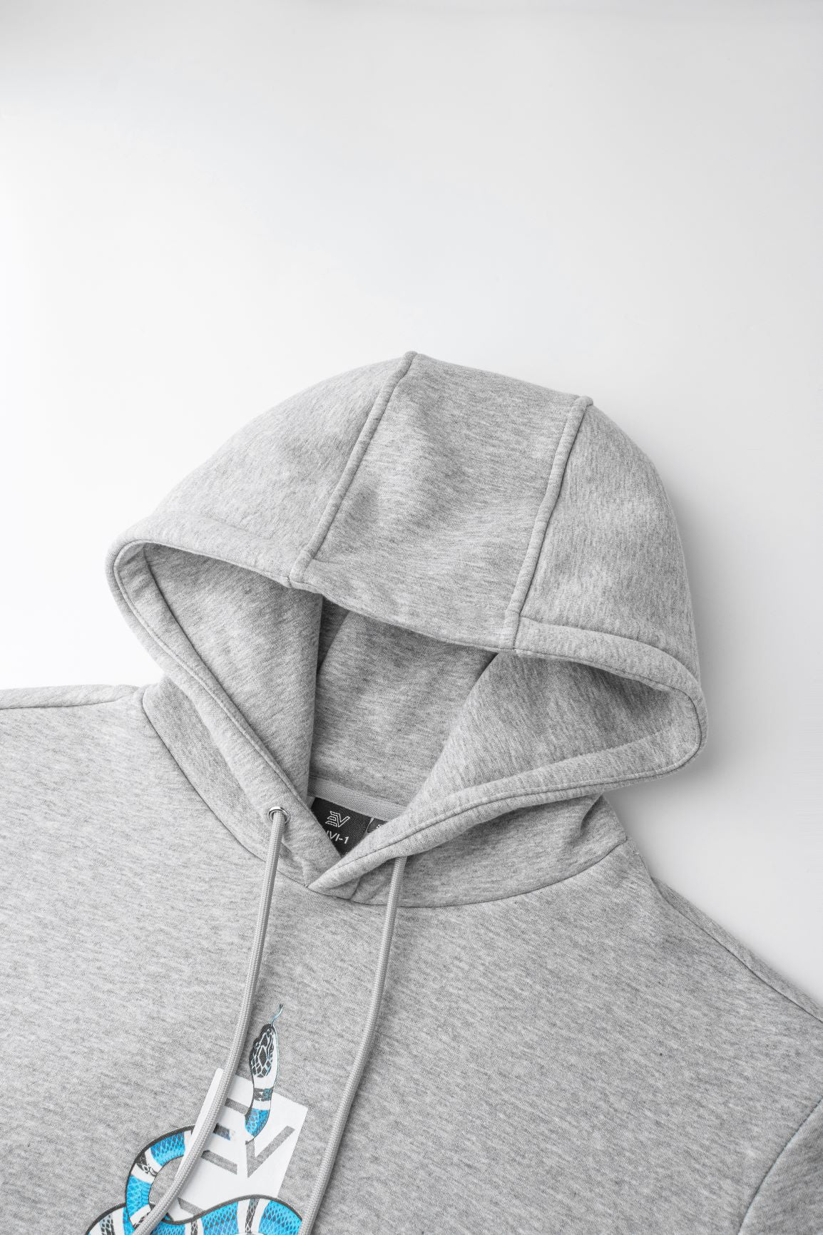 Ev Logo Snake Print Hoodie “Marl Grey”