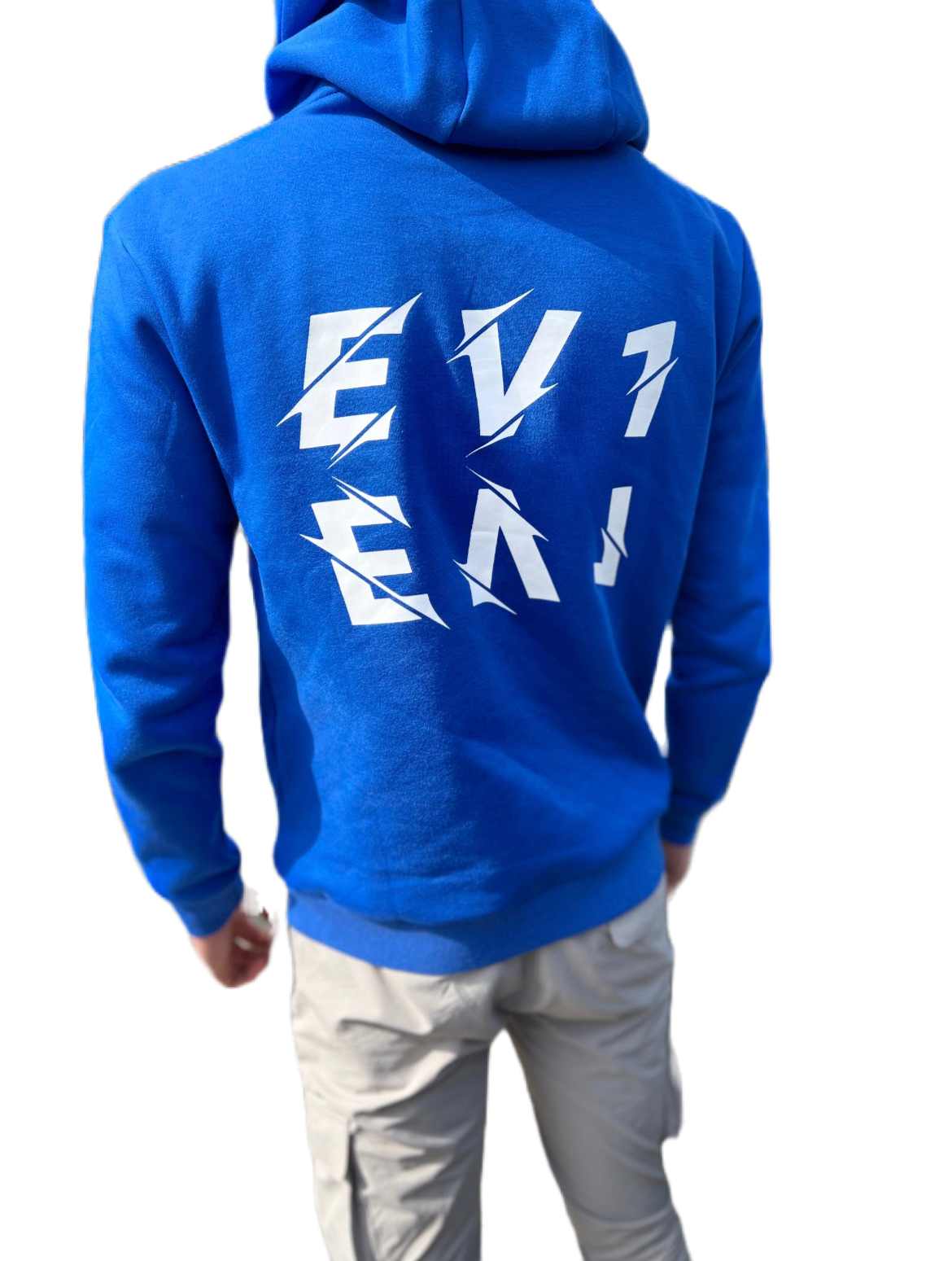ENVI-1 Sliced Effect Blue Hoodie