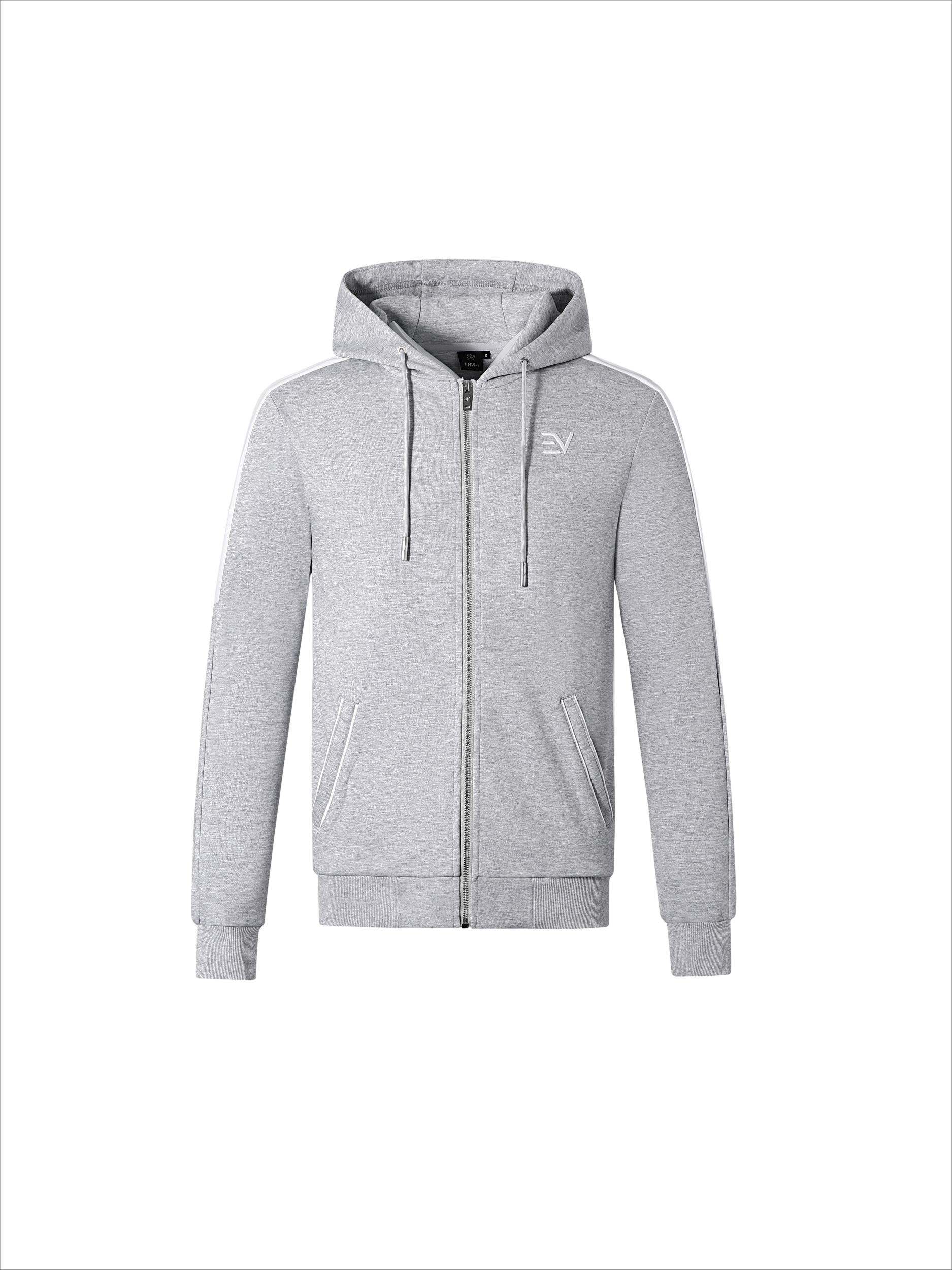 EV LUXE HOODIE “Grey/White” – ENVI1 - Main Image