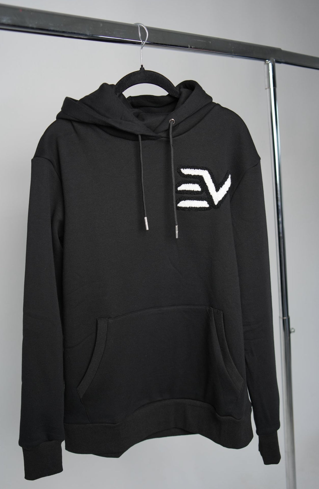 EV Chenille Print Hoodie “Black”