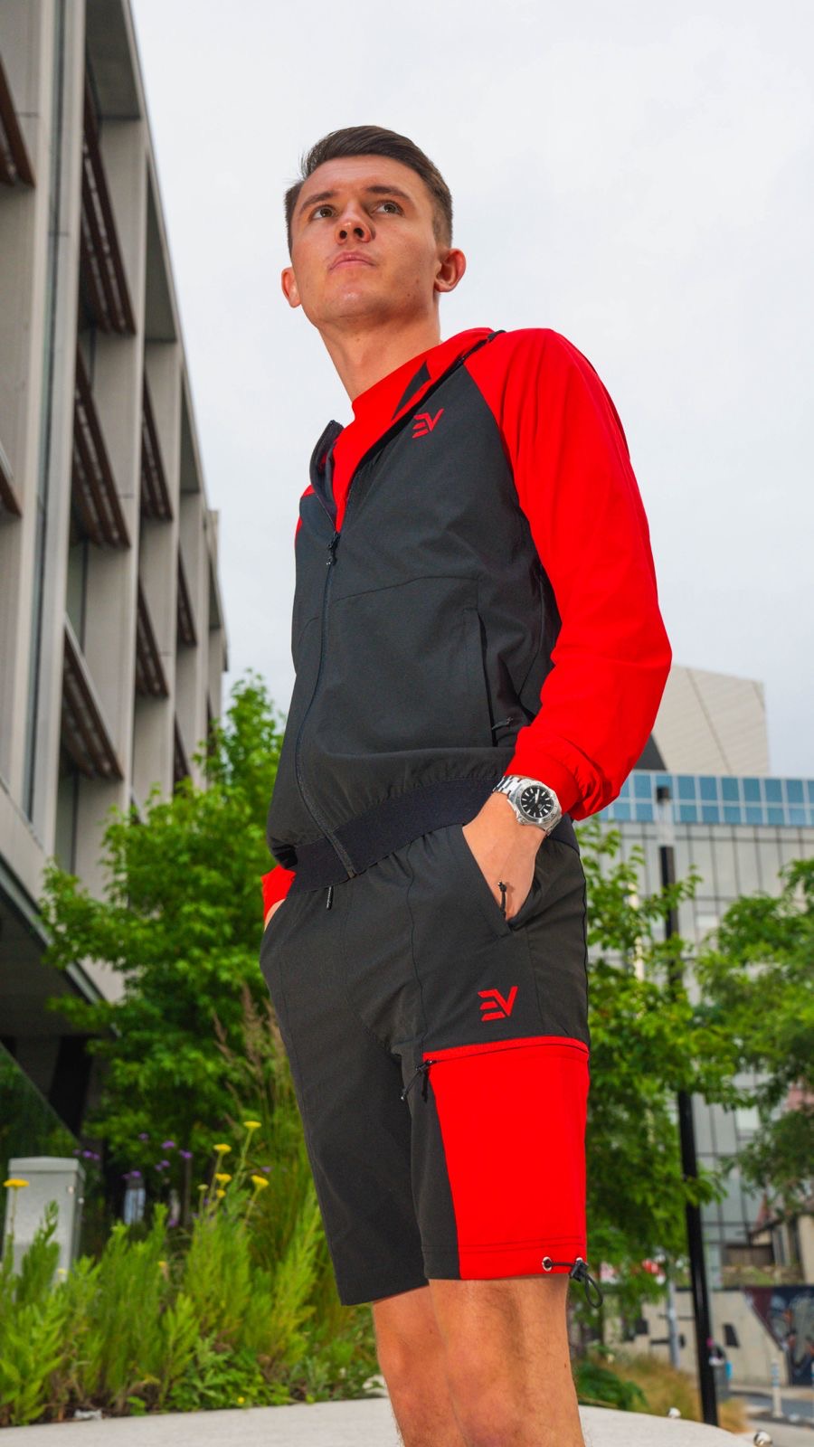 Apex Track Jacket Black/Red