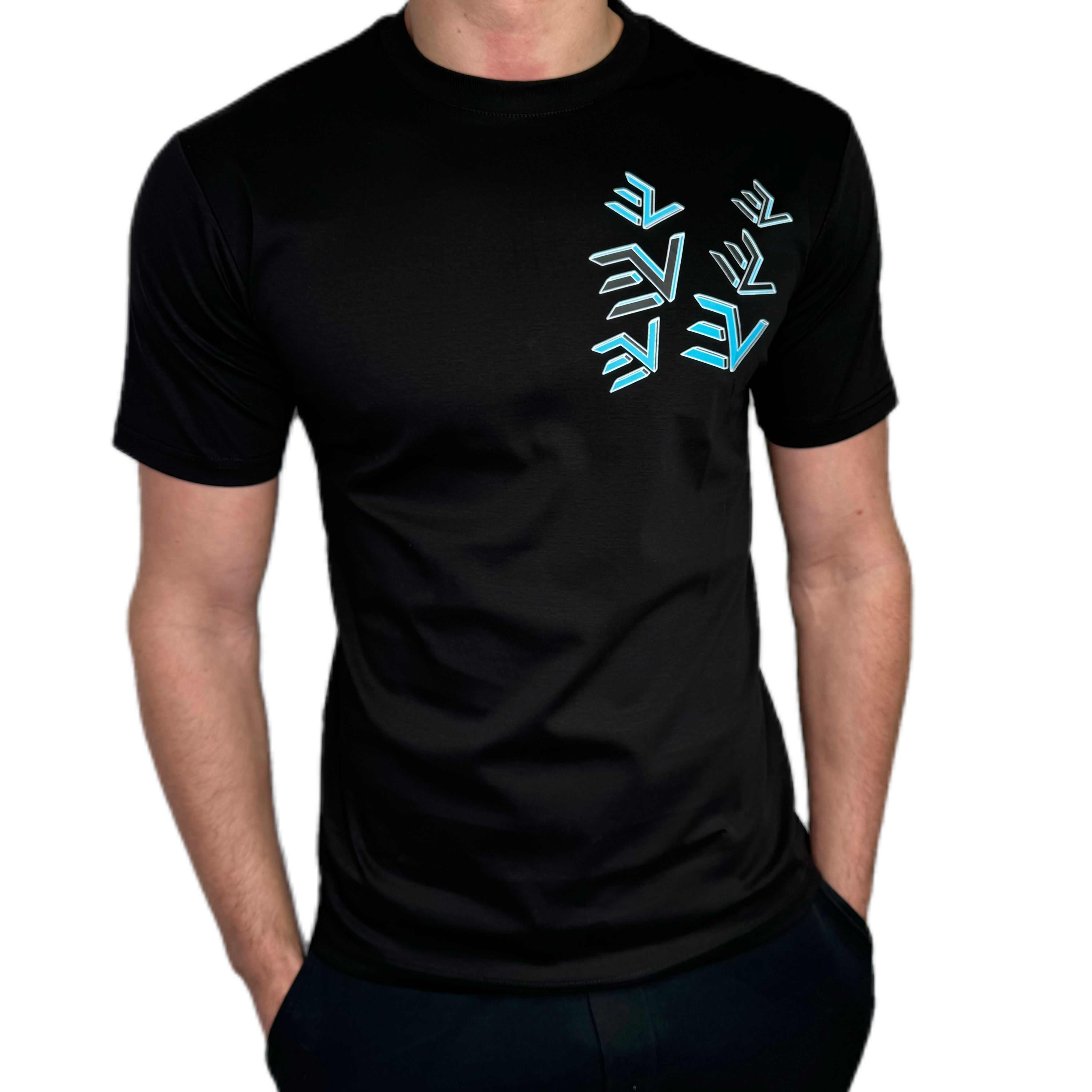 EV Jigsaw Tshirt “Black /Turquoise”