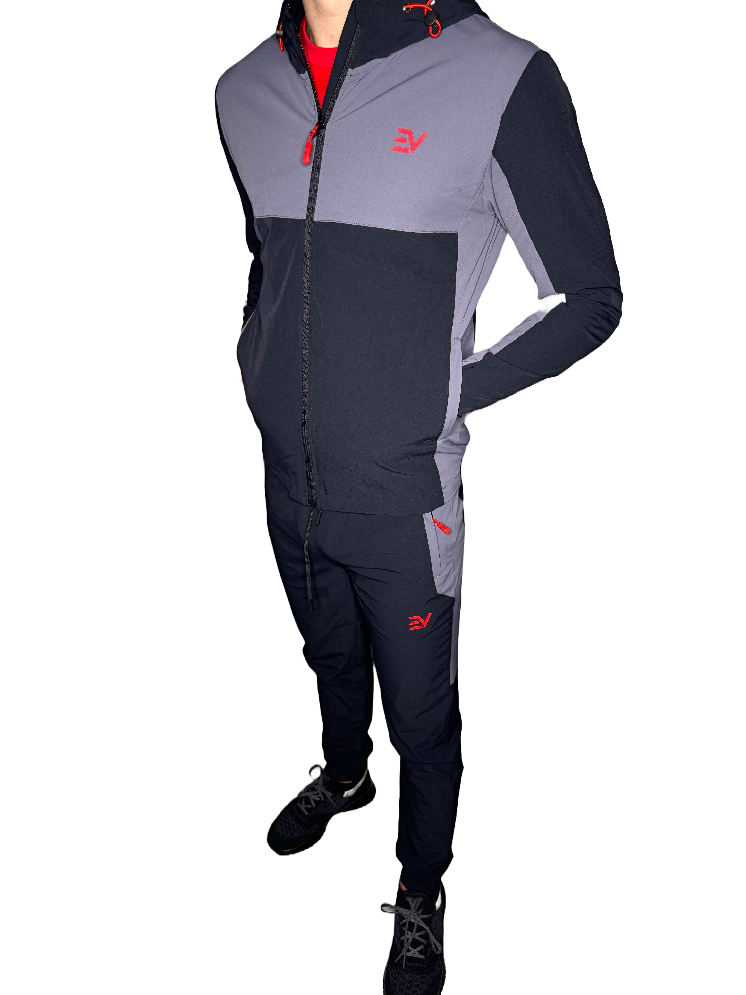 EV ECLIPSE TRACKSUIT “Black/Grey/Red”