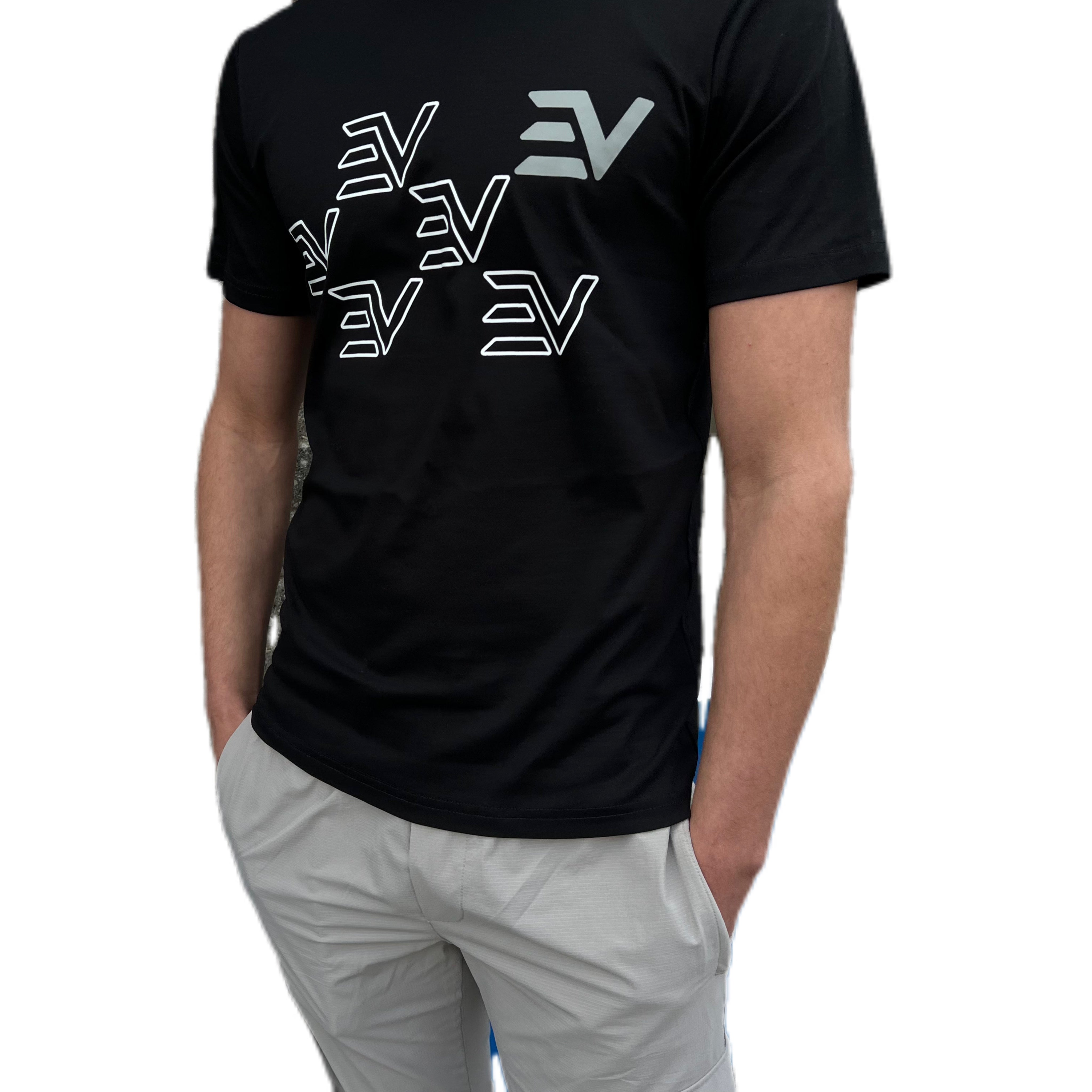 EV Jumble Print T Shirt - Black