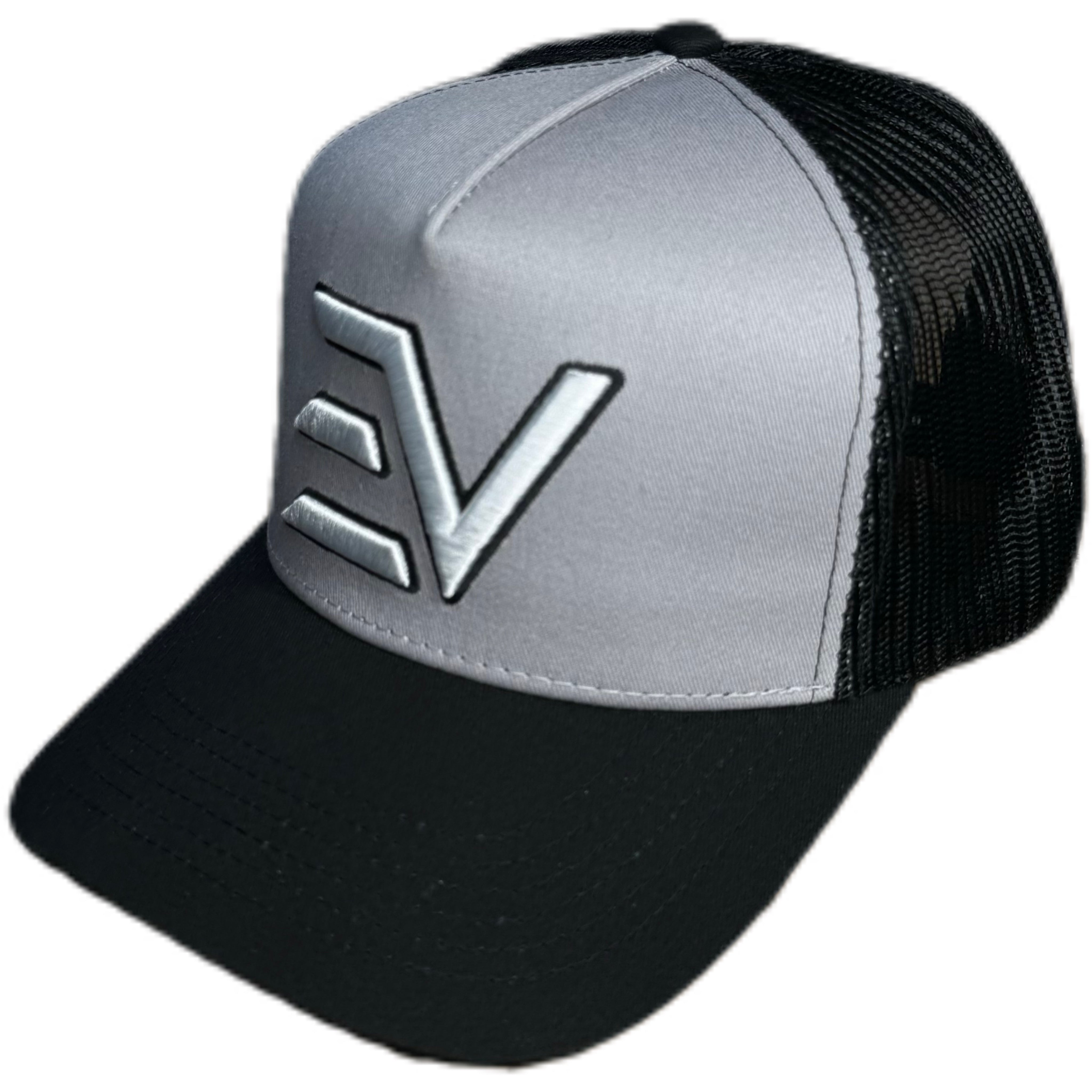 EV Logo Trucker Hat Black/Nardo Grey