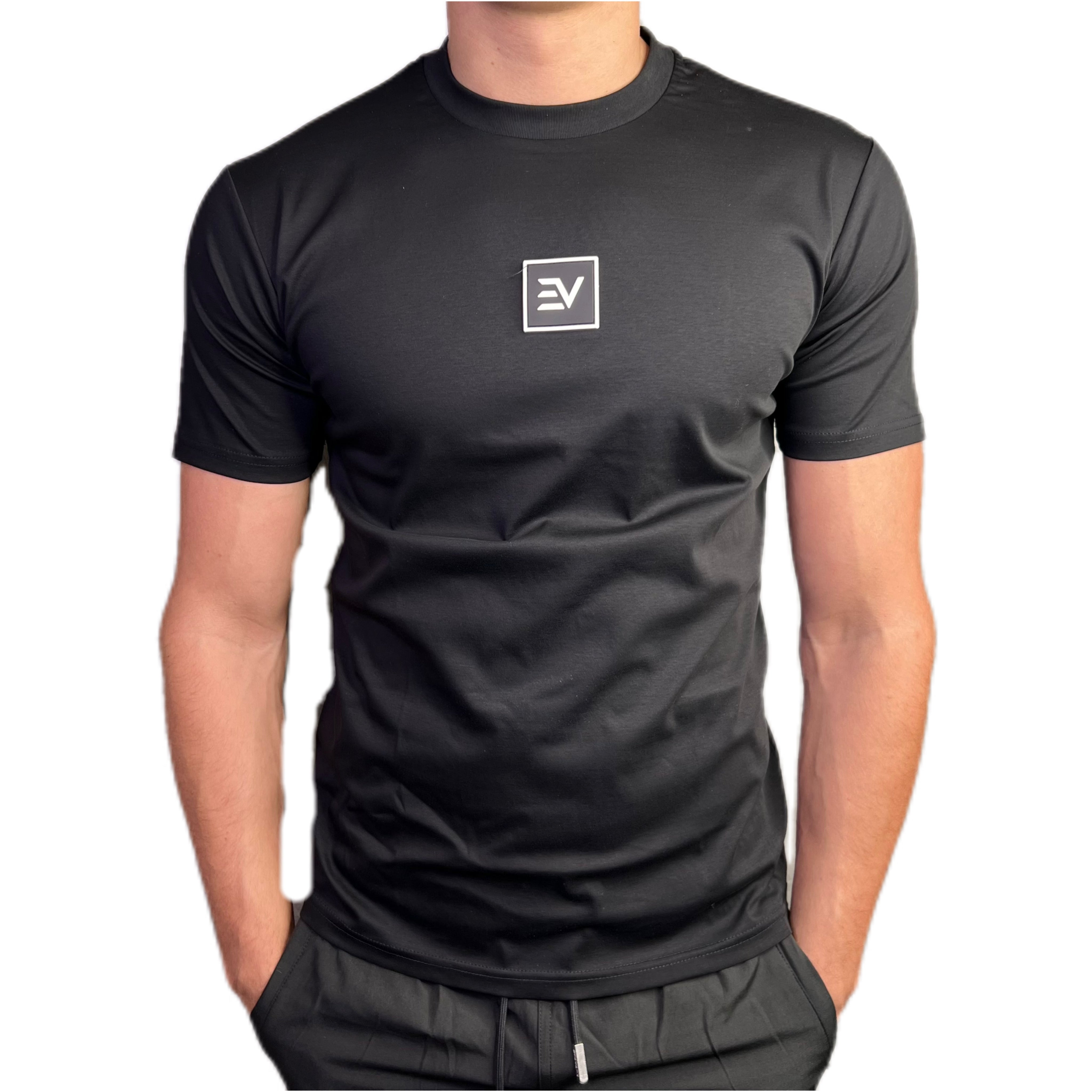 EV Square Logo T-Shirt - Black