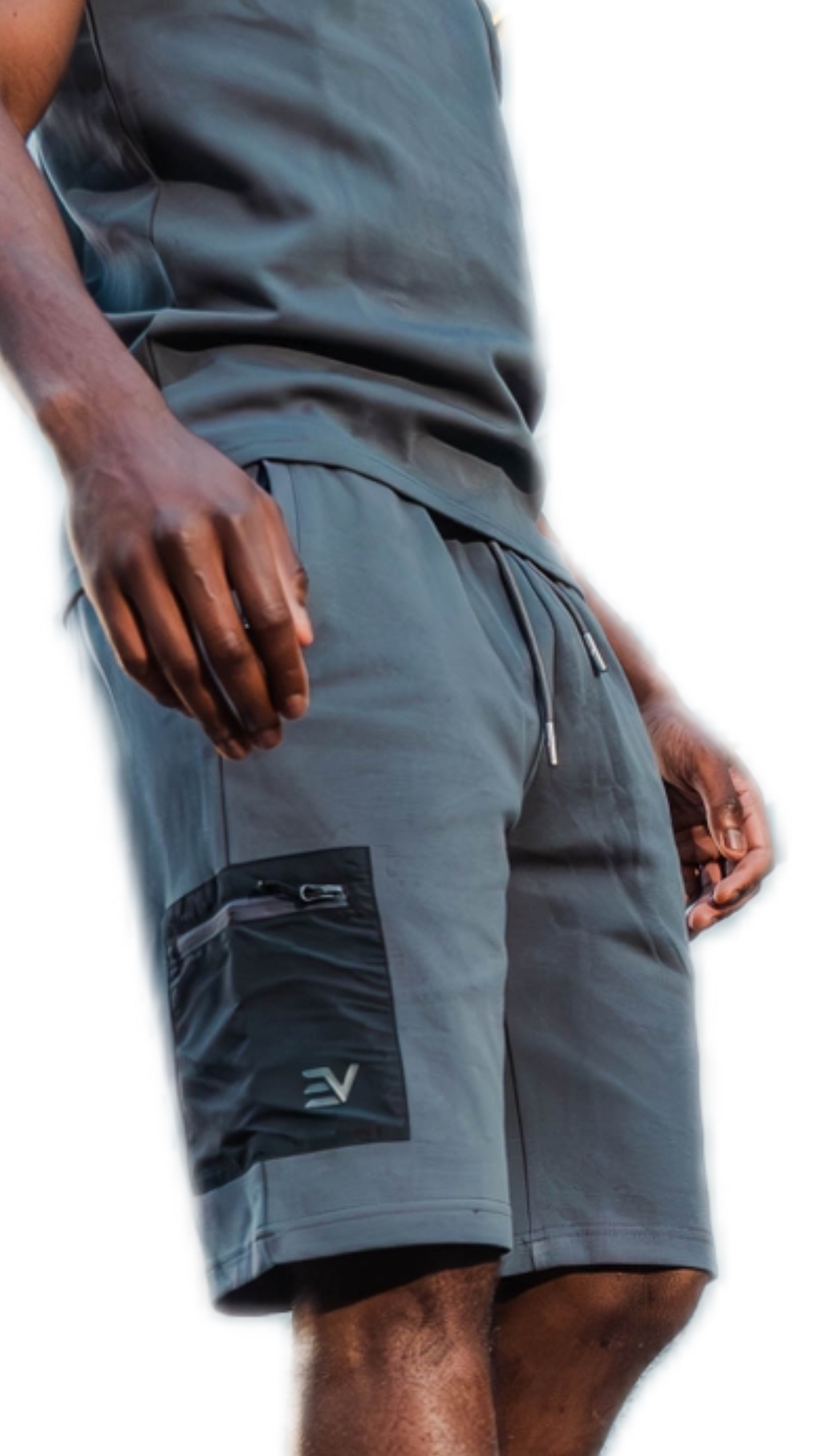 EV Luxury Cotton Shorts - Grey/Dark Grey