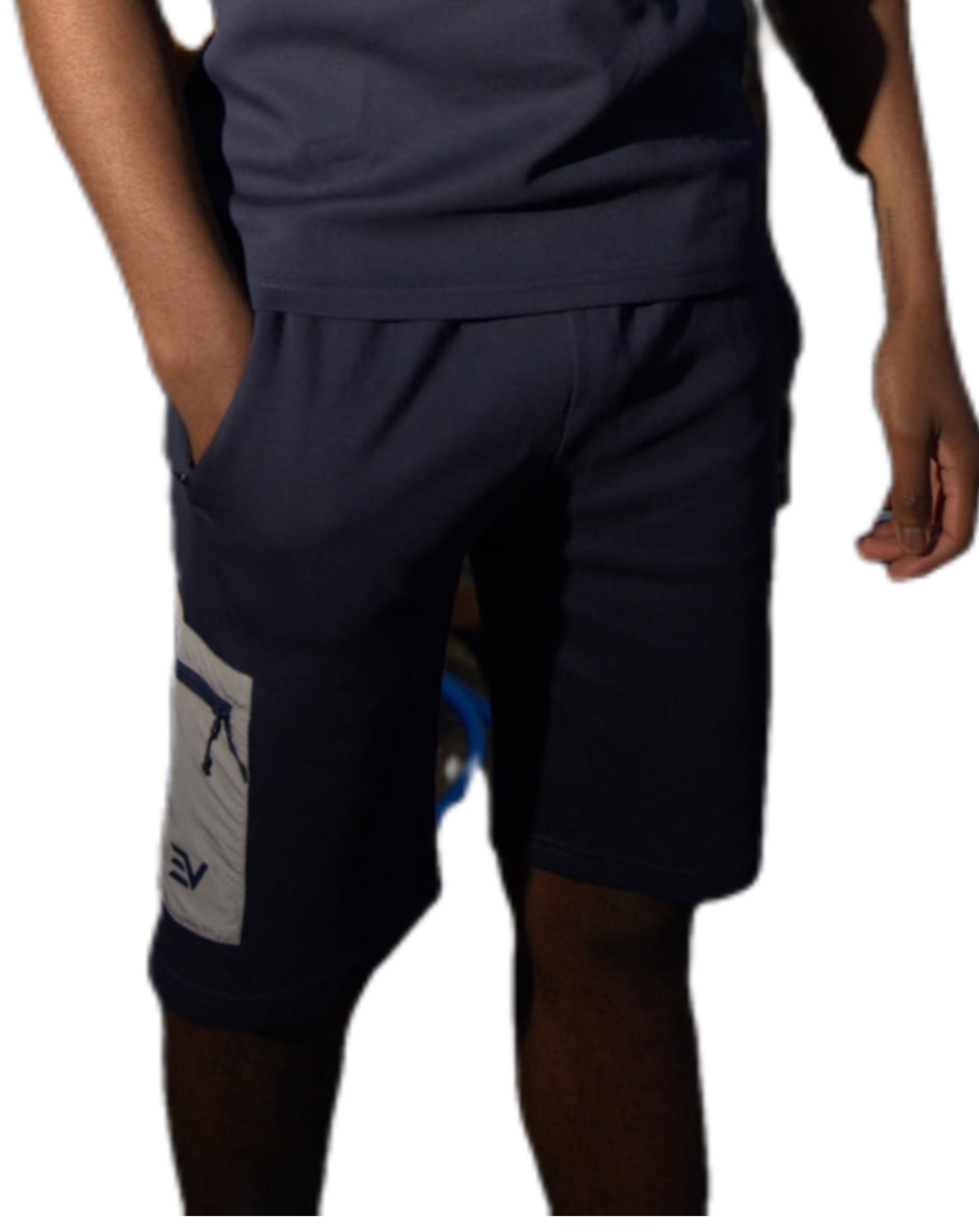 EV Heavy Cotton Shorts - Navy/Grey