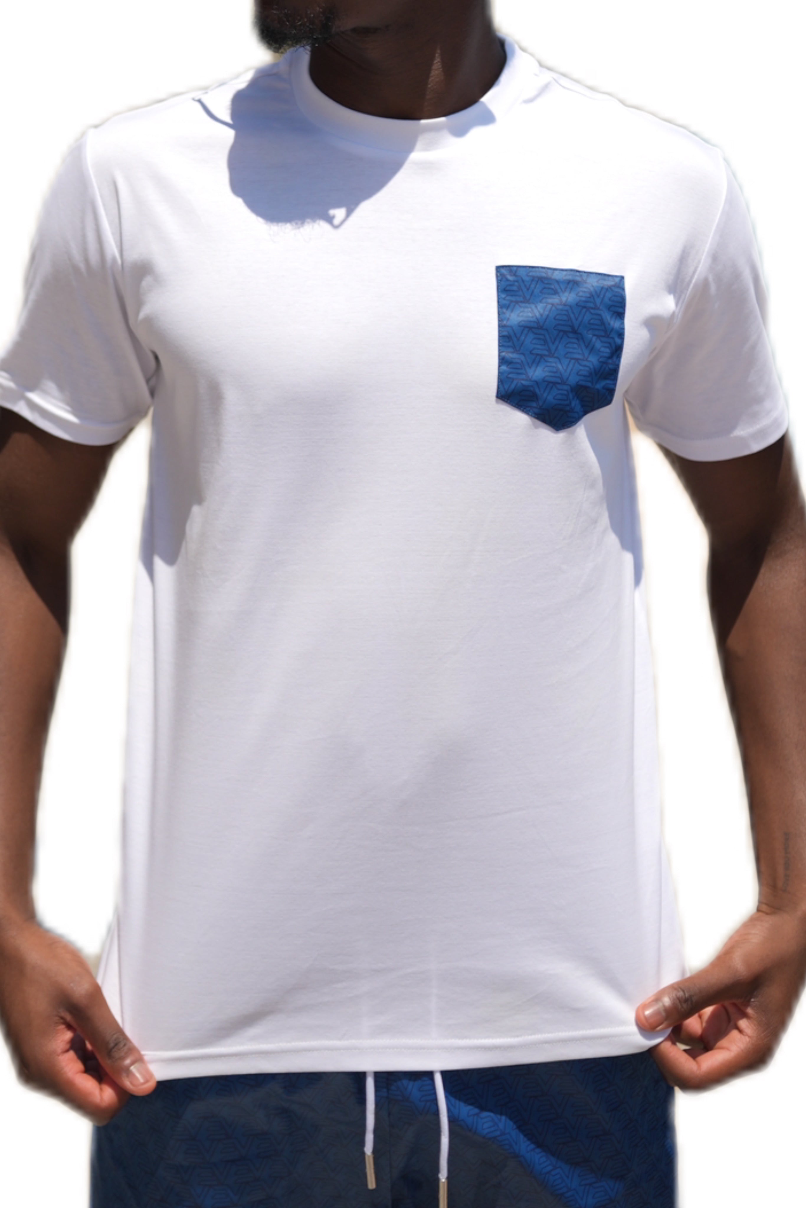 Breeze T-Shirt - White/Royal Blue