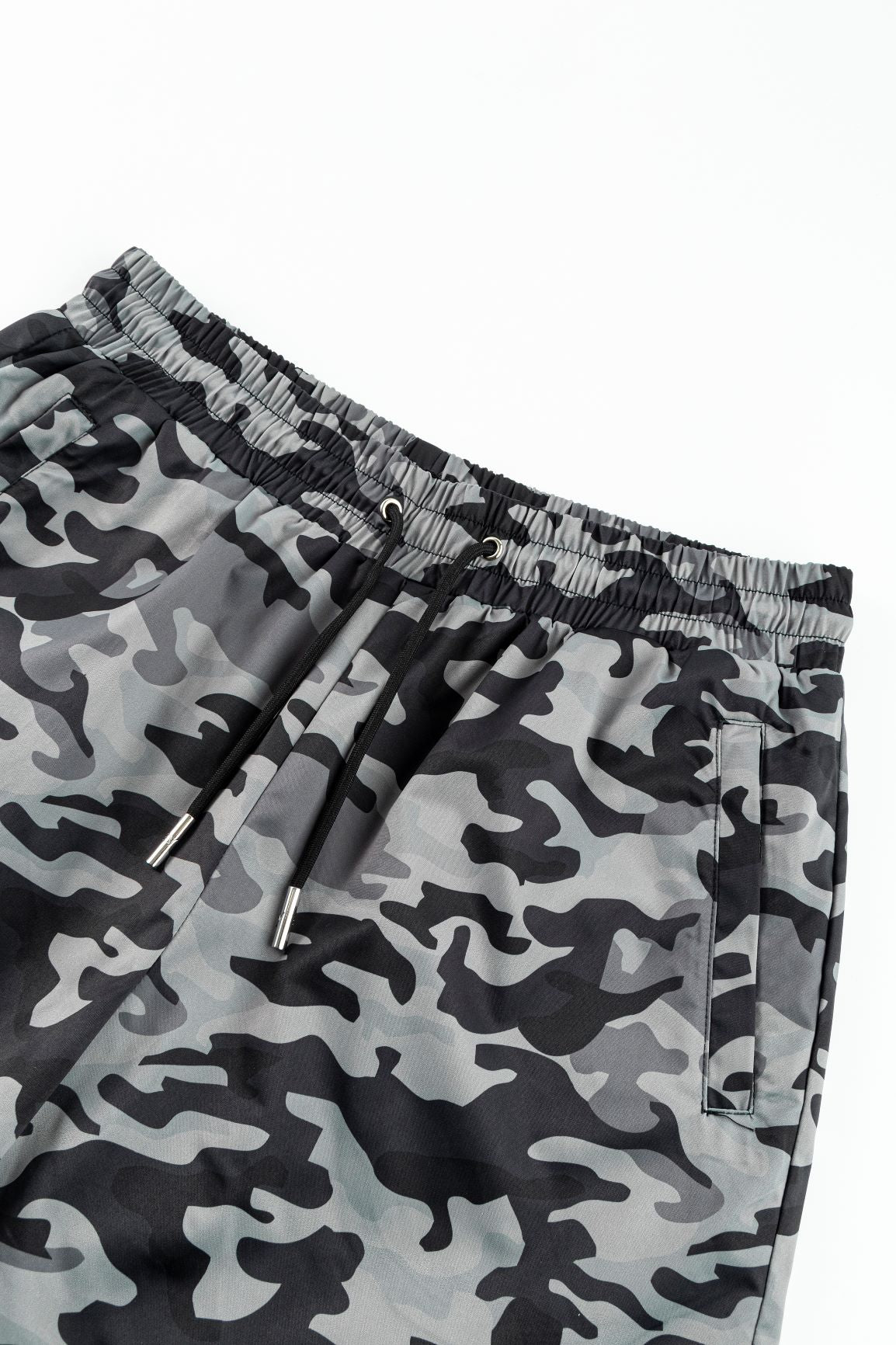 Camo Swim Shorts - Black/Grey