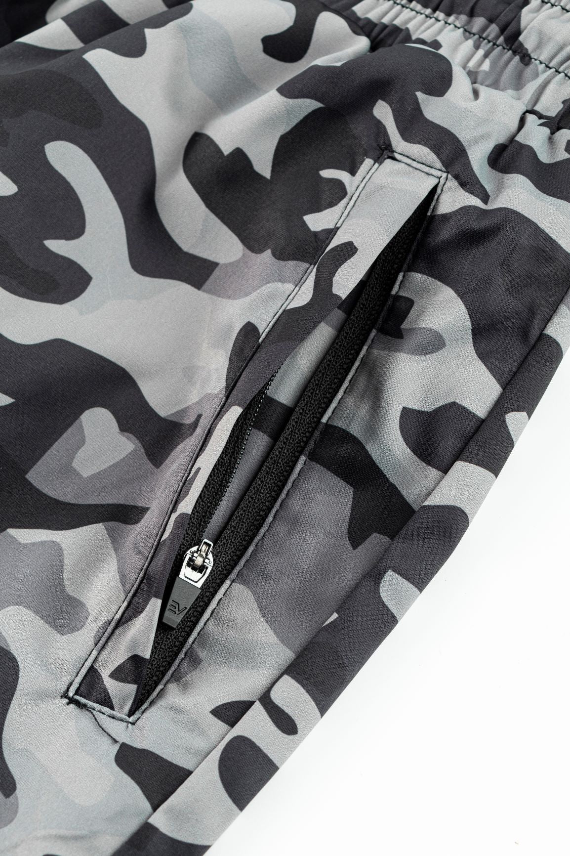 Camo Swim Shorts - Black/Grey