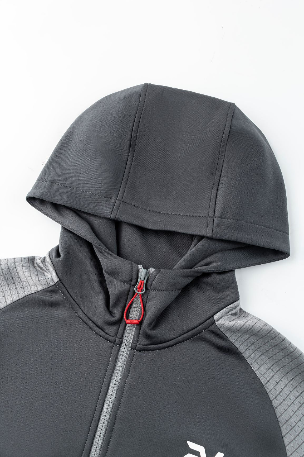 EV Metric Fleece Track Jacket “Light Grey /Dark Grey/ Red