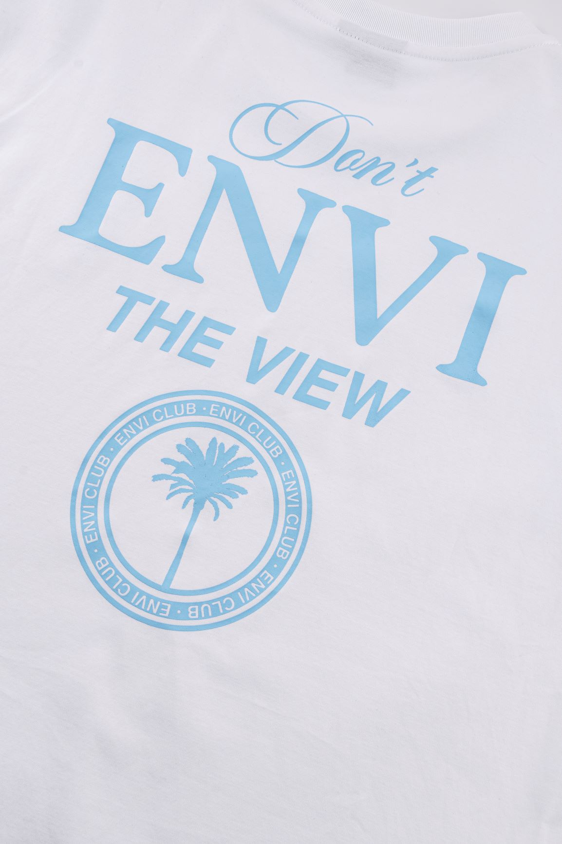Don't ENVI The View T-Shirt - White/Baby Blue