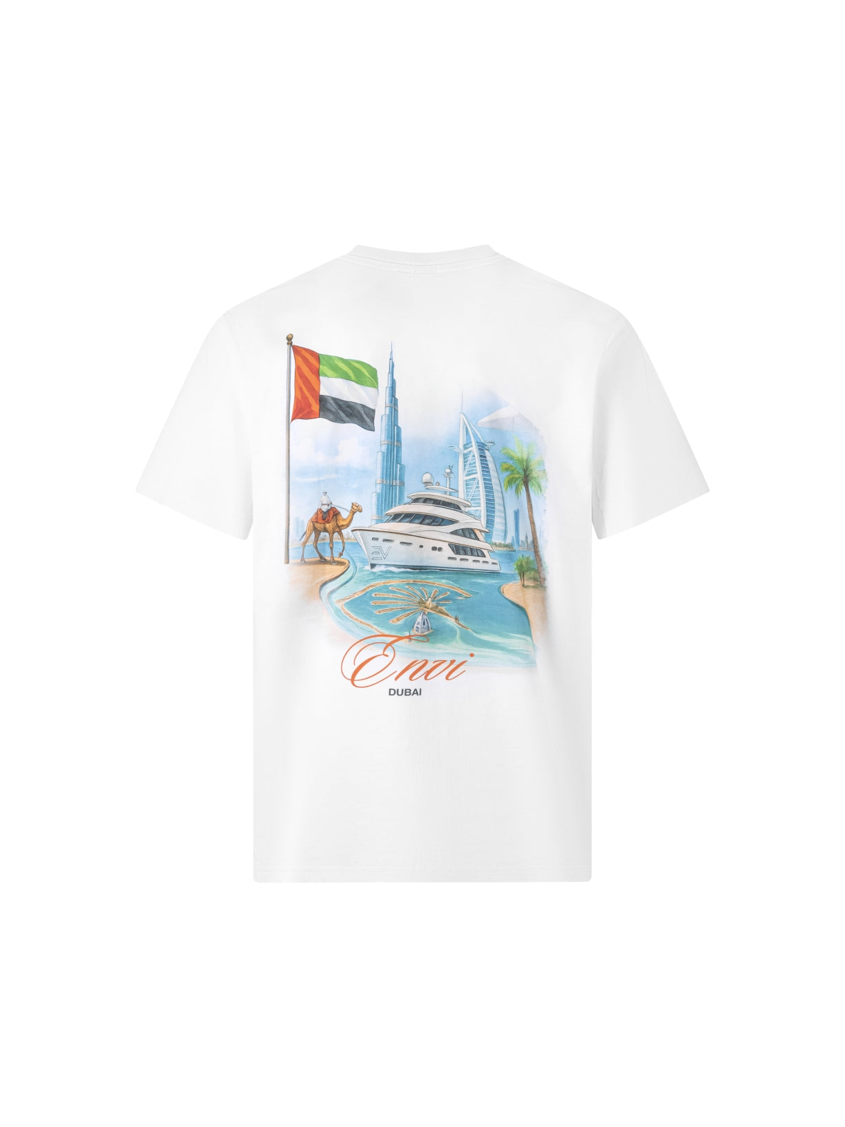 Dubai T-Shirt - White/Burnt Orange