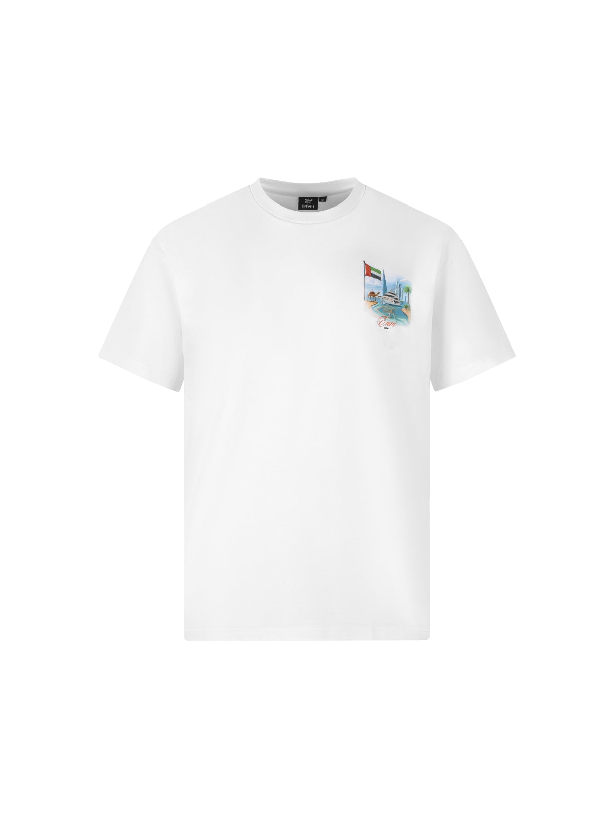 Dubai T-Shirt - White/Burnt Orange