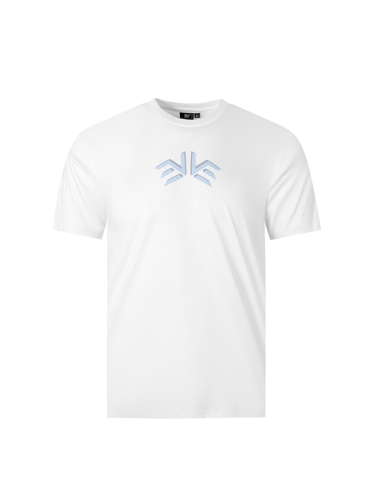 EV Mirror Logo Tshirt White/Ice Blue