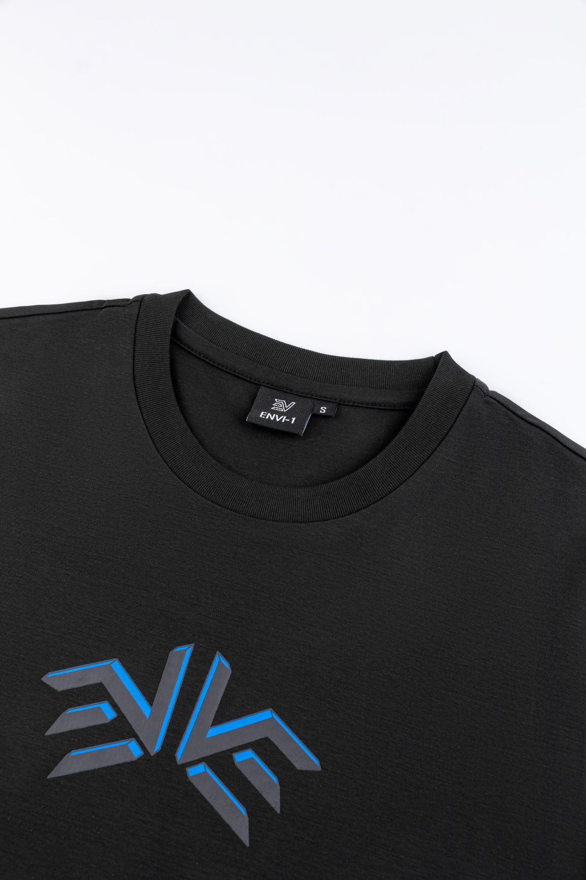 EV Mirror Logo Tshirt Black/Royal Blue