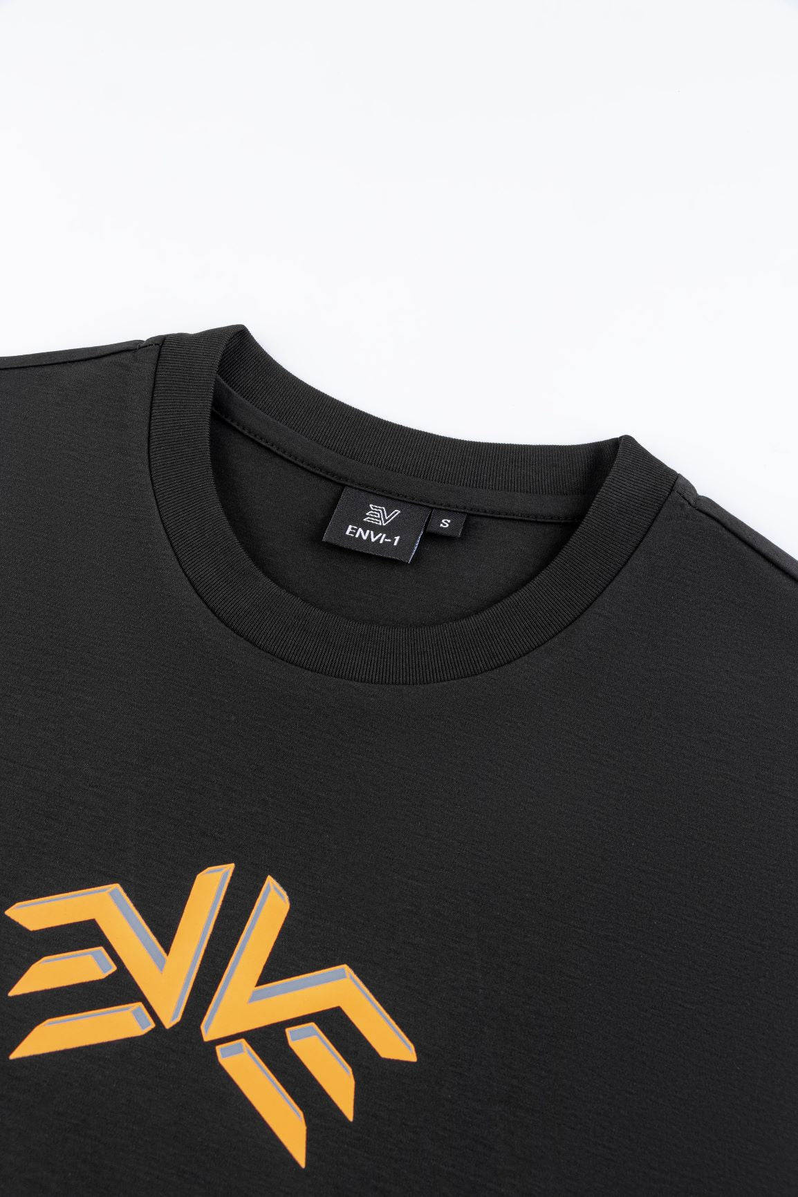 EV Mirror Logo Tshirt Black/Orange