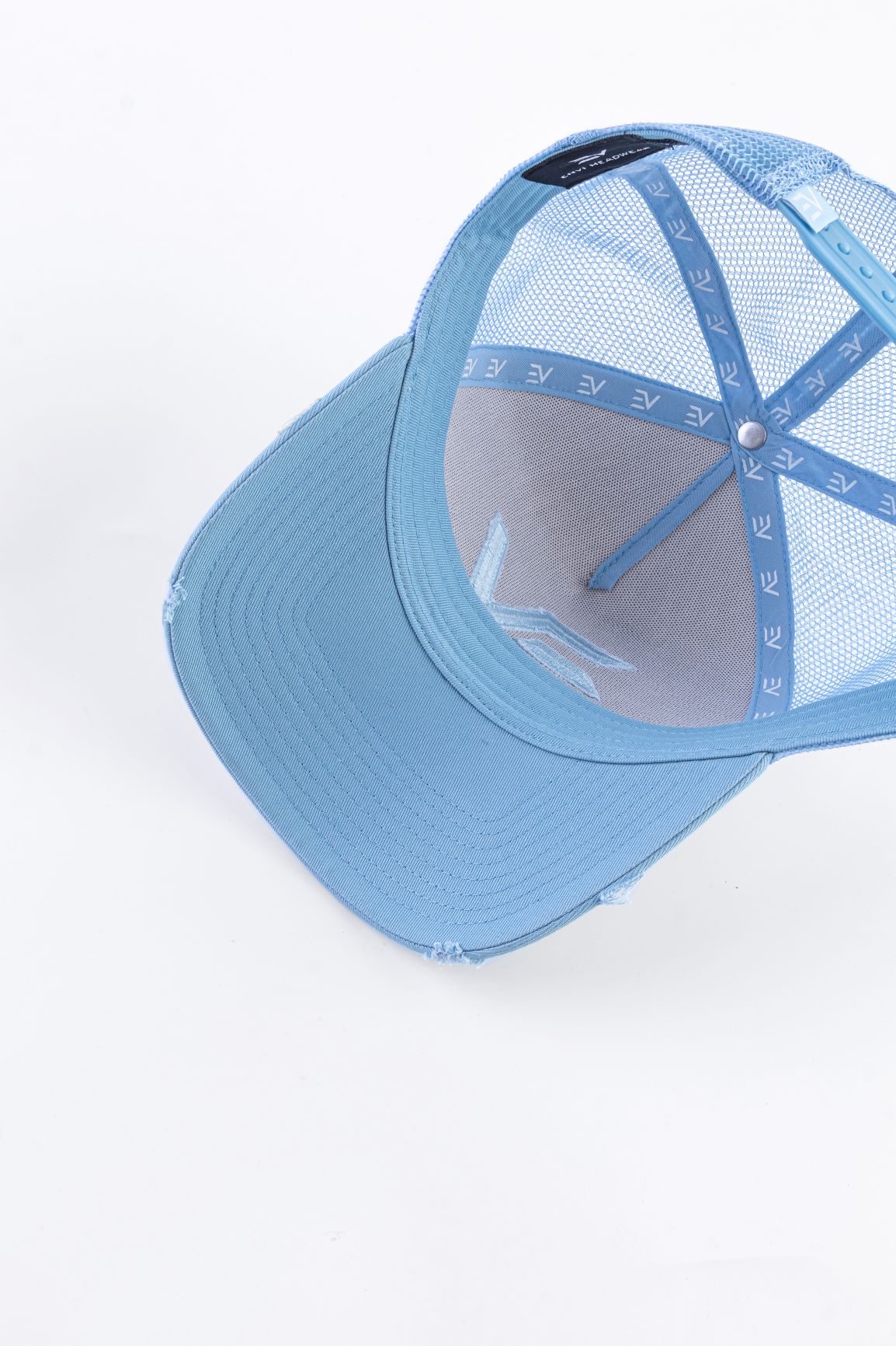 EV Logo Trucker Hat - Contrast Blue/White