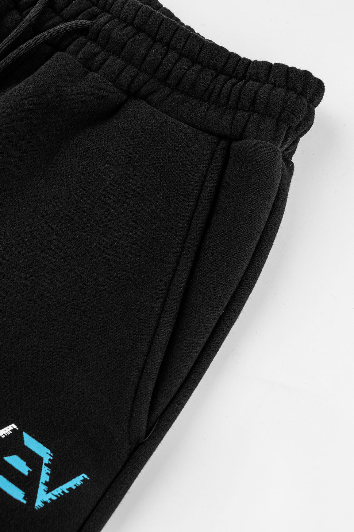 Digital Track Bottoms Black/Baby Blue