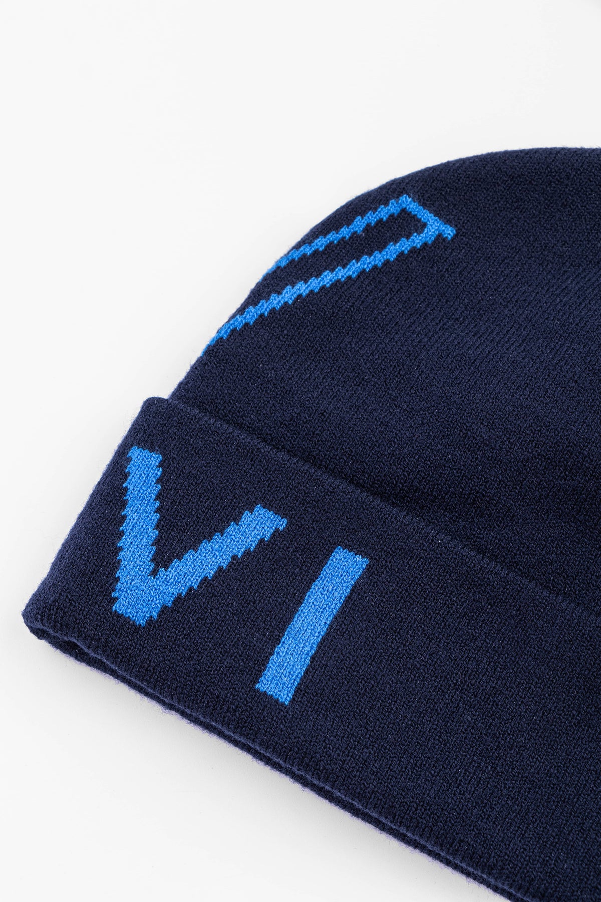 EV Knit Logo Hat - Navy