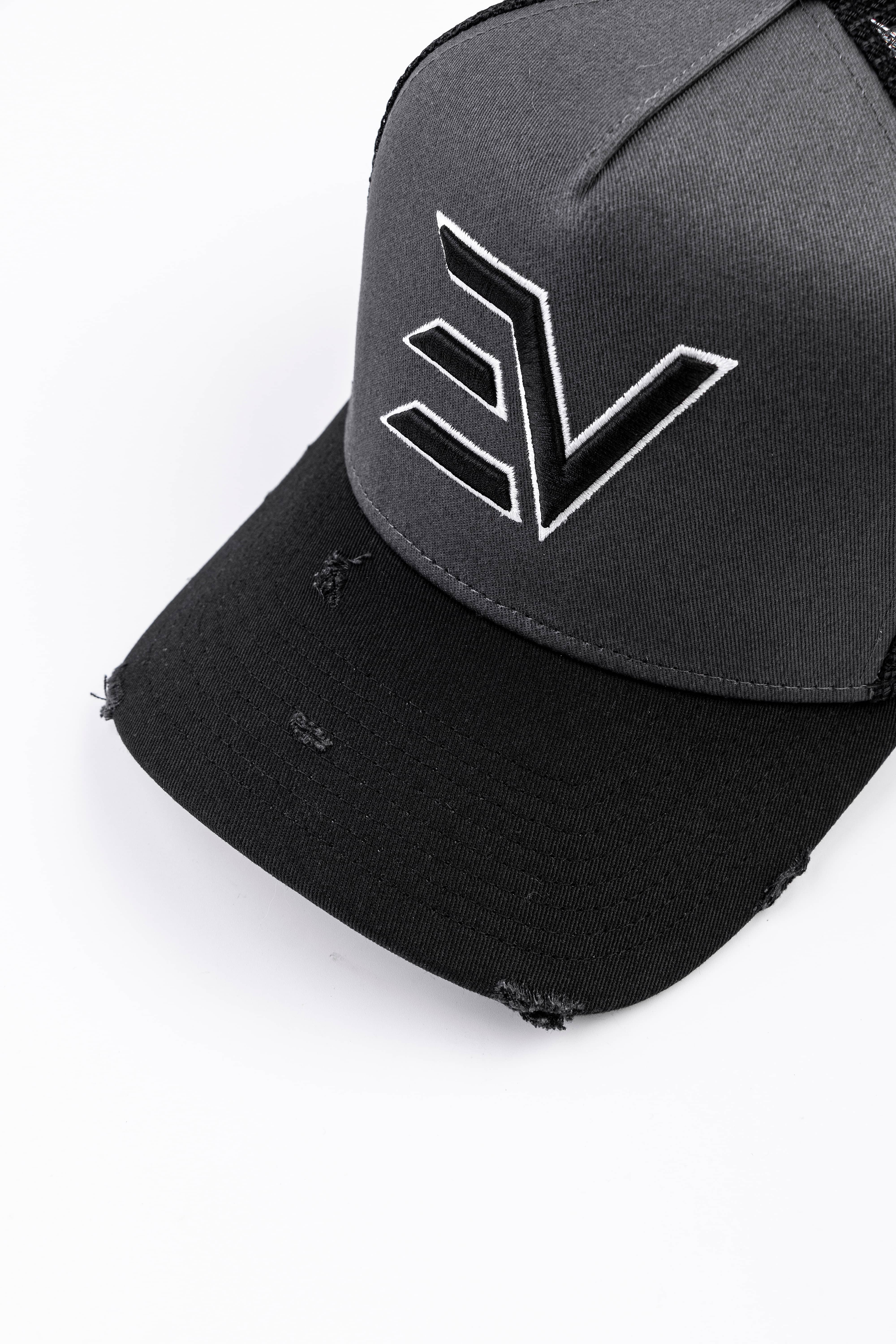 EV Logo Trucker Cap - Gun Metal Grey