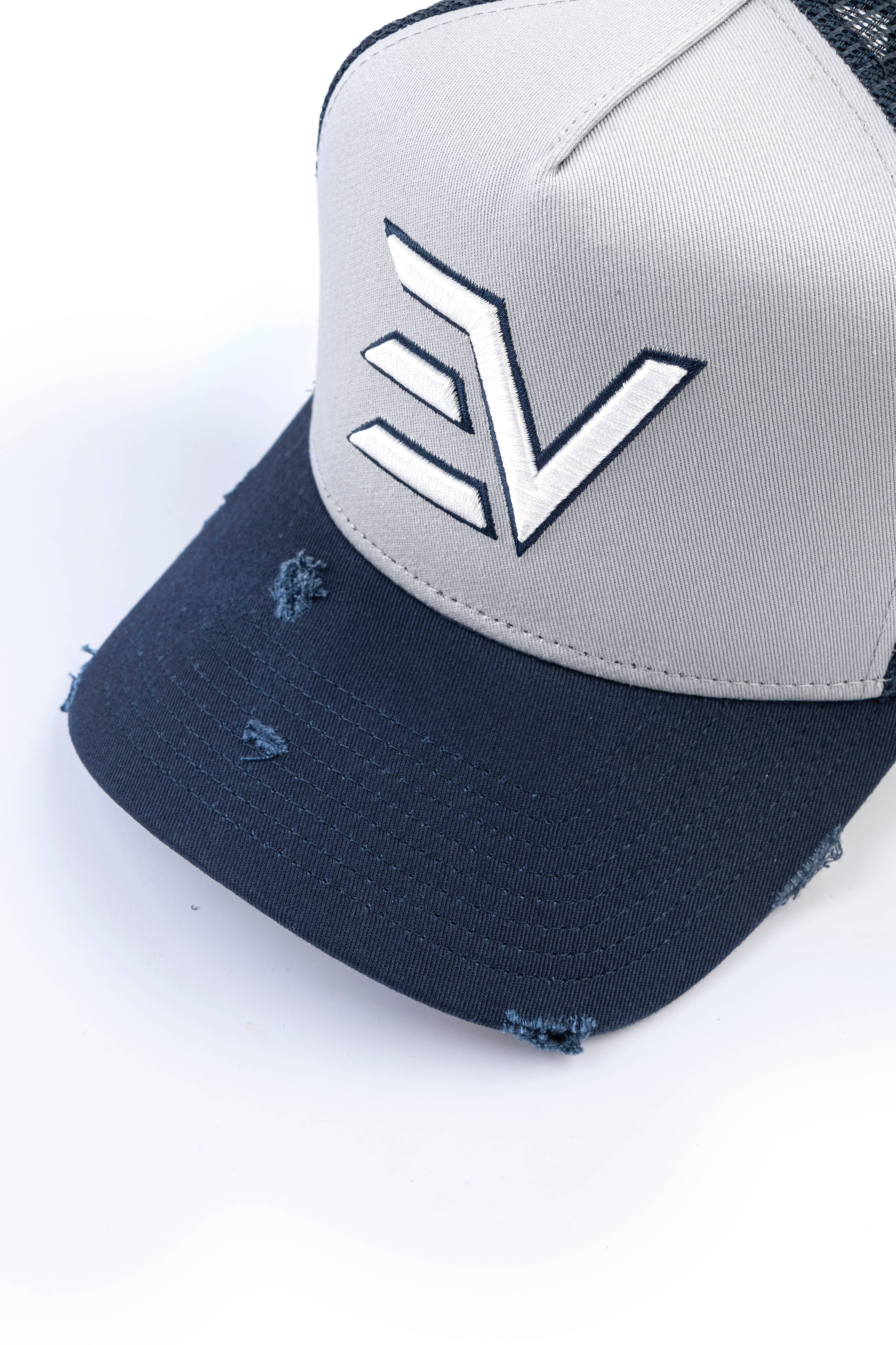 EV Logo Trucker Hat Navy/Nardo Grey