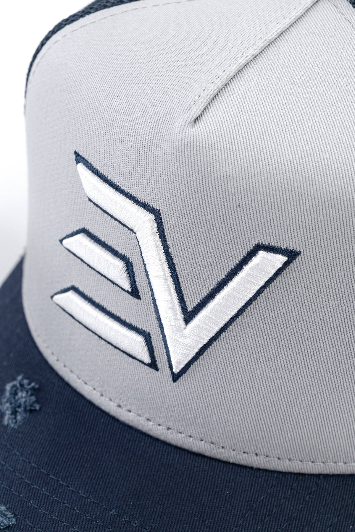 EV Logo Trucker Hat Navy/Nardo Grey