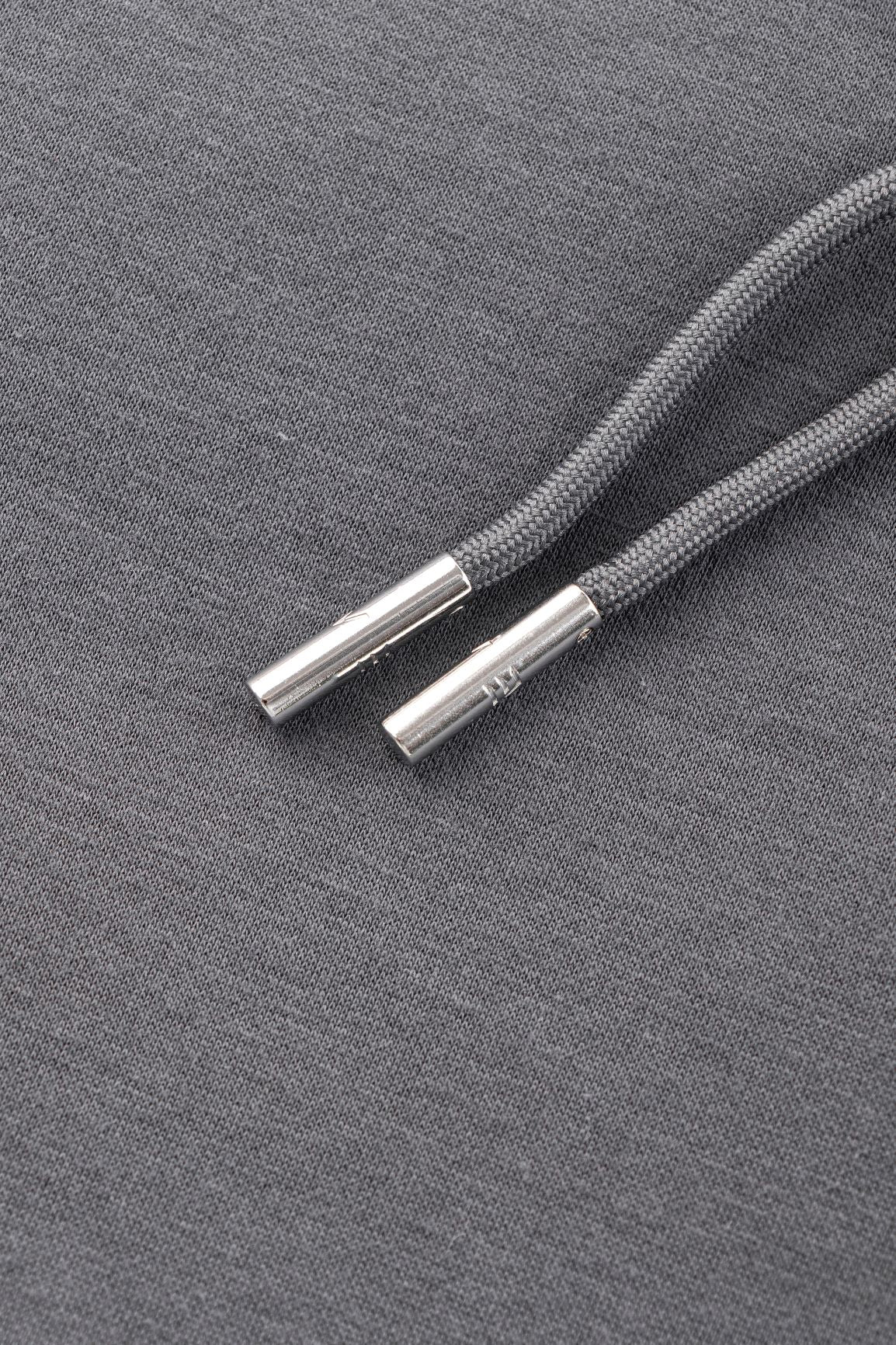 EV Chenille Print Hoodie - Charcoal Grey