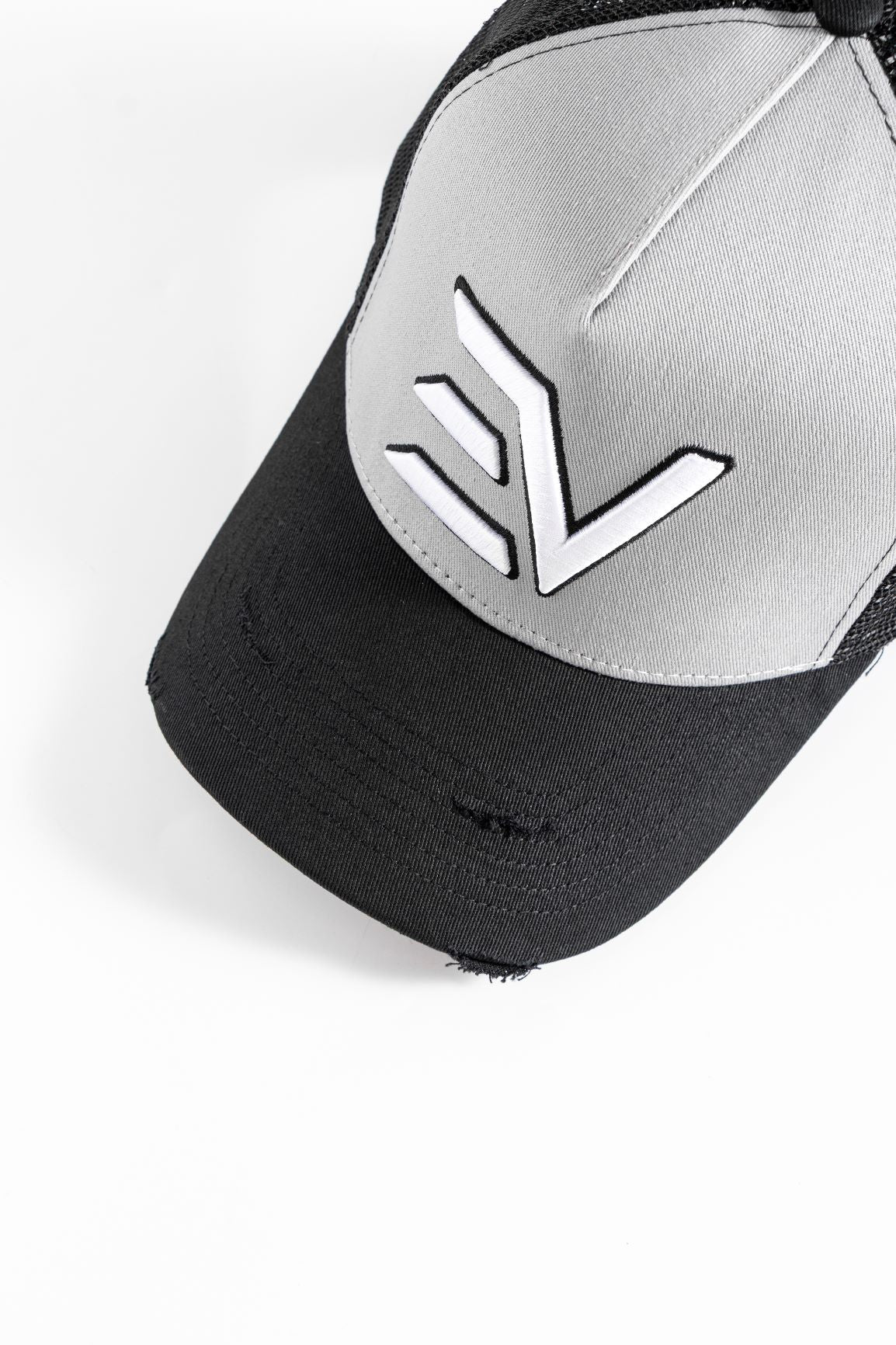 EV Logo Trucker Hat - Black/Nardo Grey