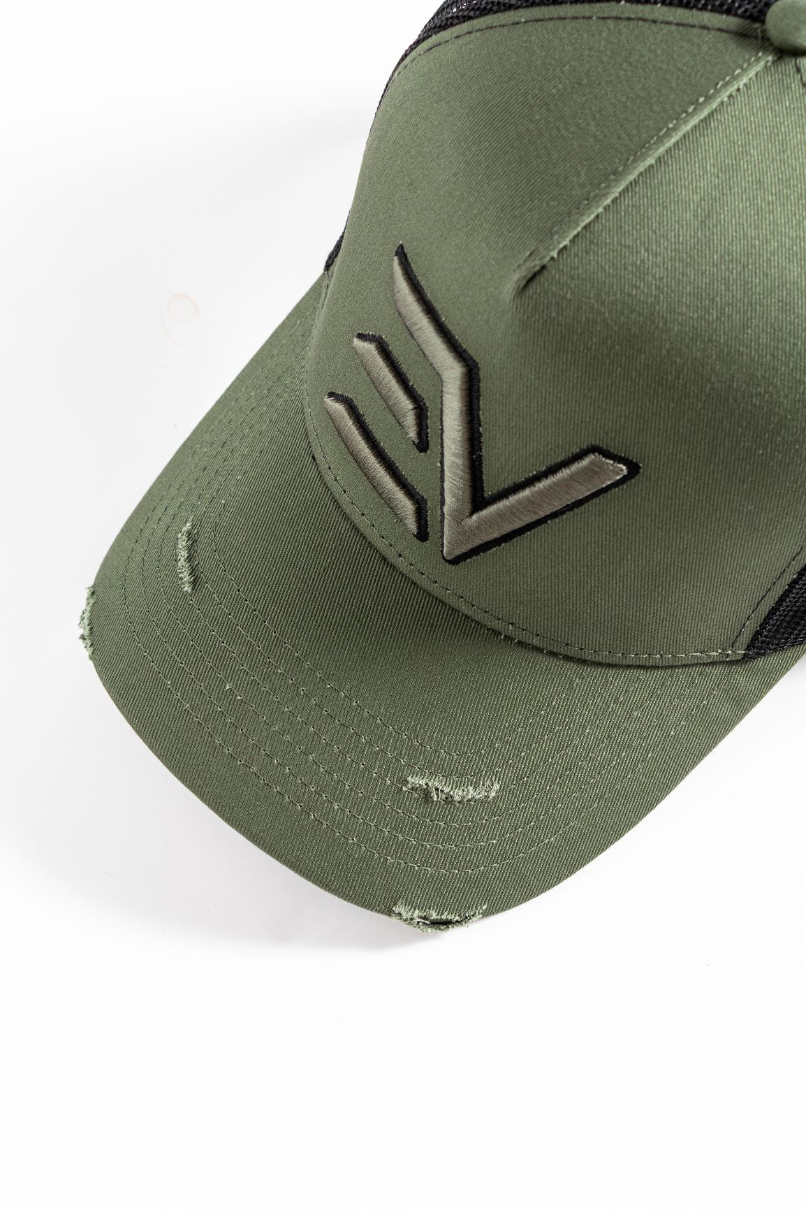 EV Logo Trucker Hat - Olive Green/Black