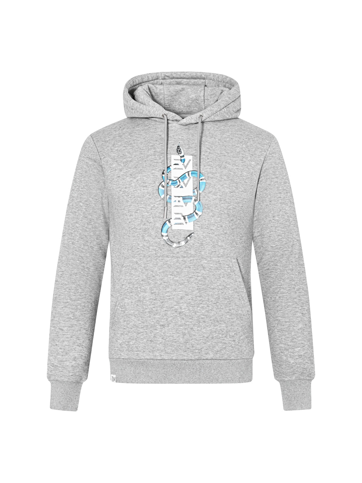 Ev Logo Snake Print Hoodie “Marl Grey”