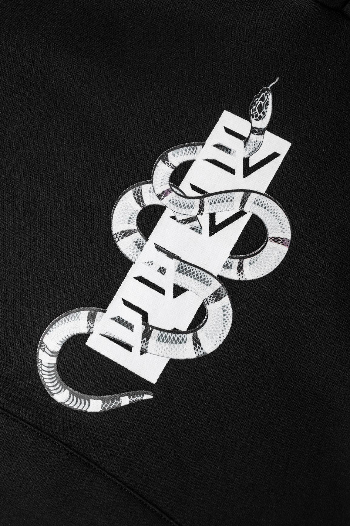 Ev Logo Snake Print Hoodie “Black"