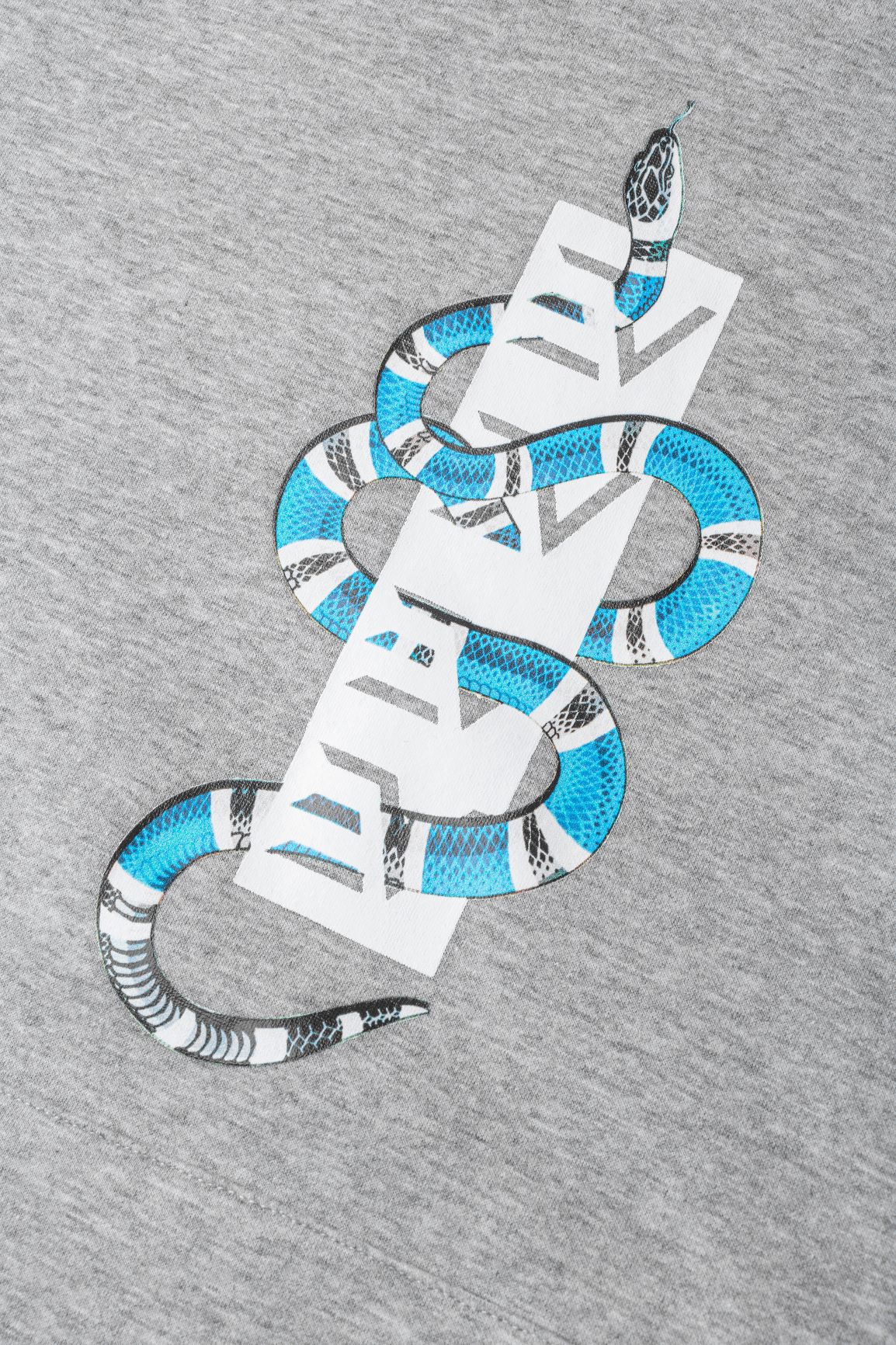 Ev Logo Snake Print Hoodie “Marl Grey”