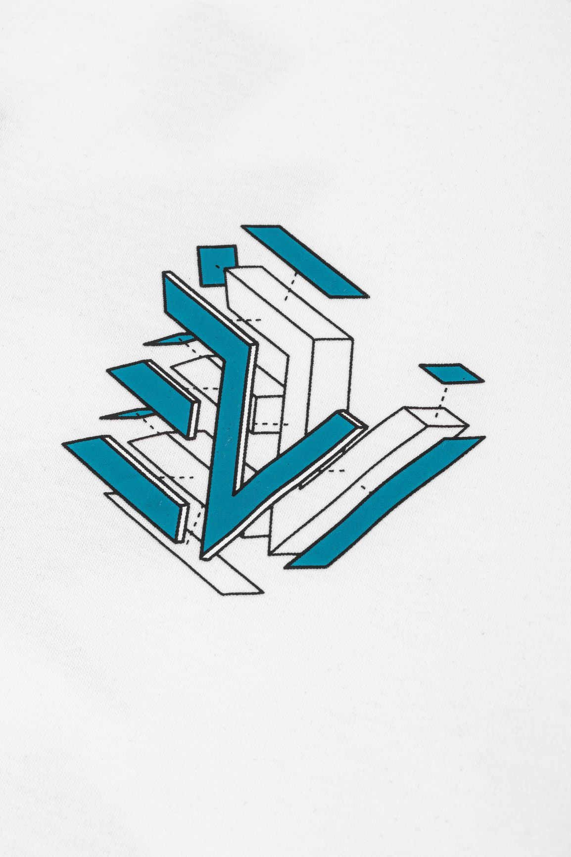 Deconstruct EV T-Shirt - White/Teal
