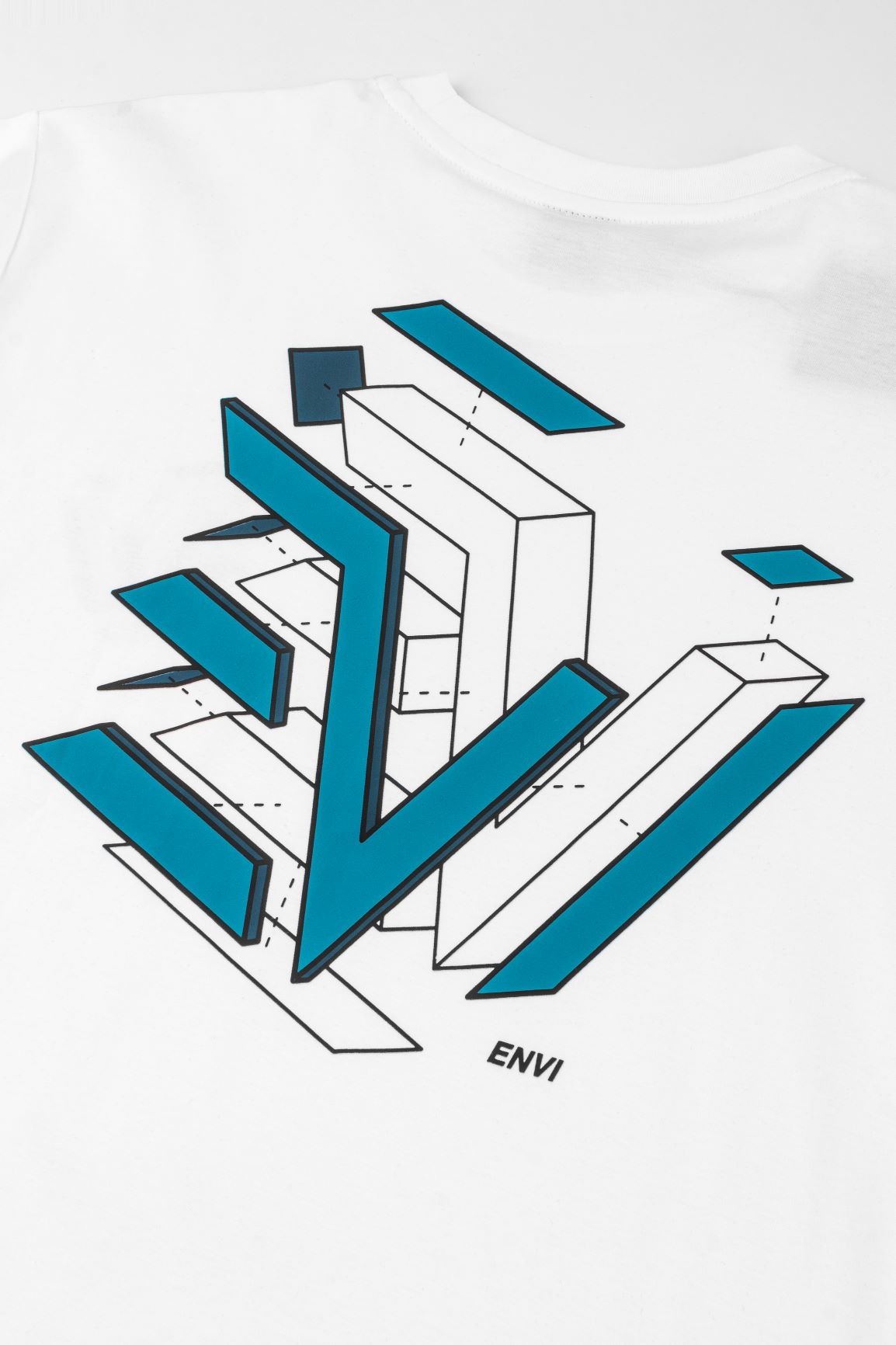 Deconstruct EV T-Shirt - White/Teal