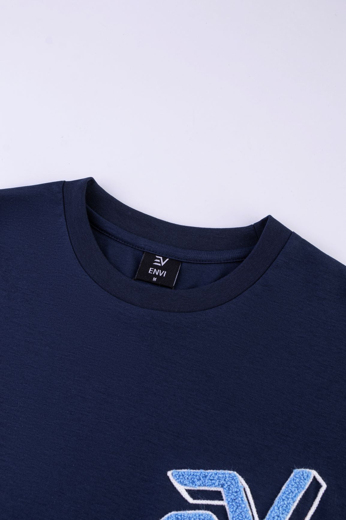 Chenille Thread T-Shirt - Navy/Blue