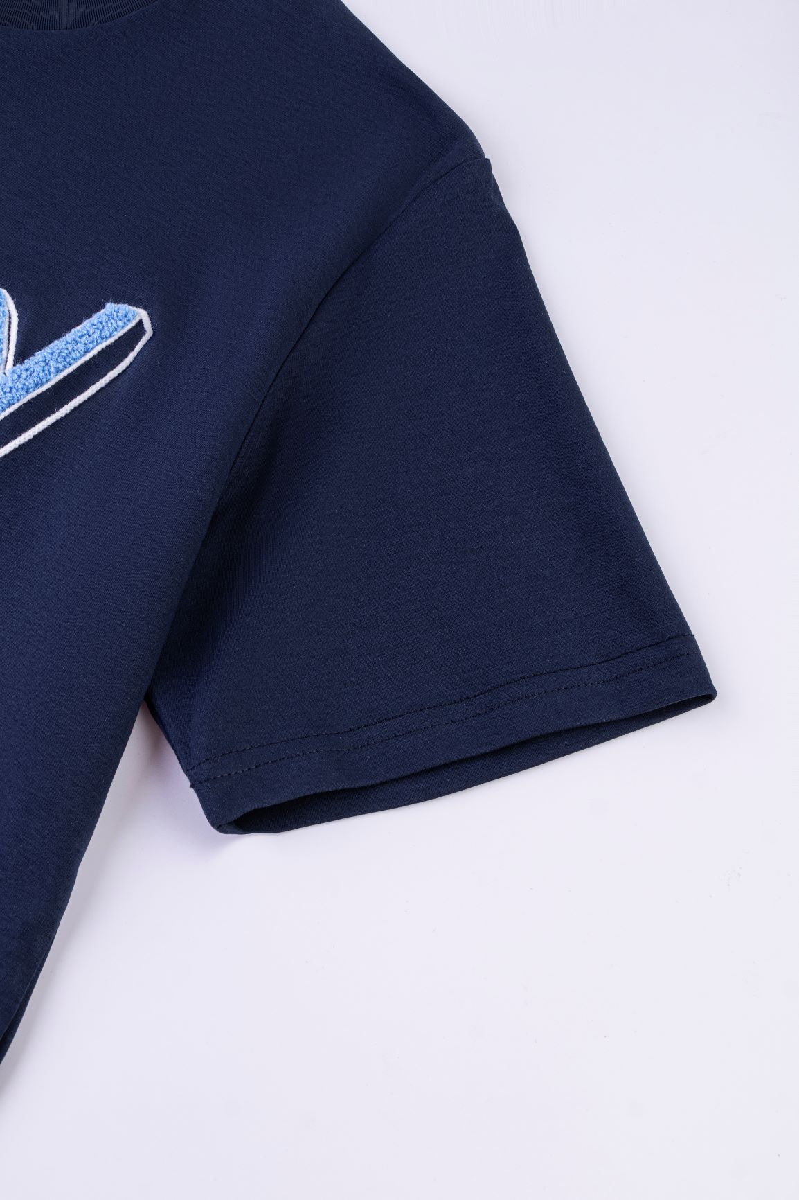 Chenille Thread T-Shirt - Navy/Blue