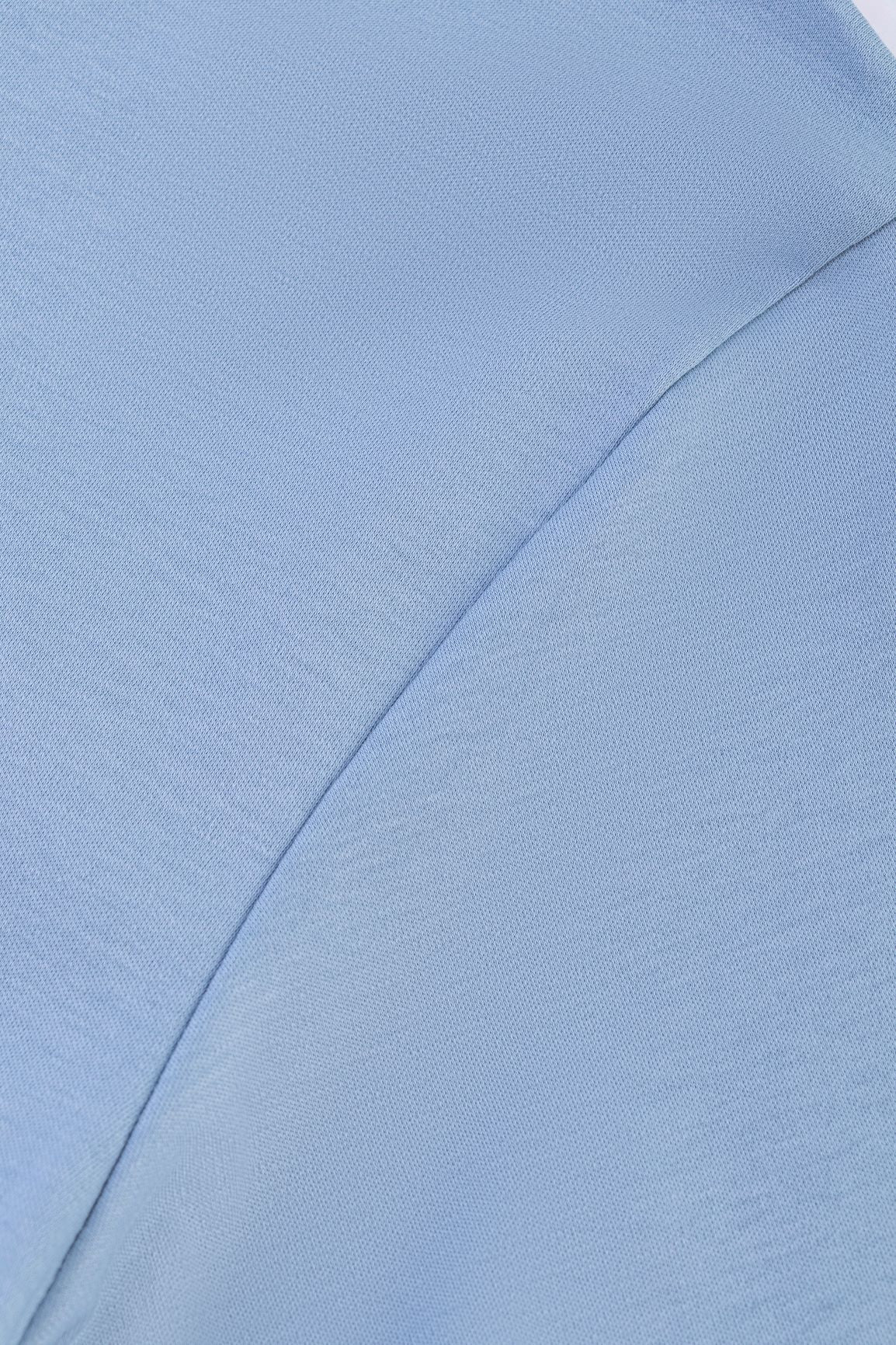 Chenille Thread T-Shirt - Baby Blue/White