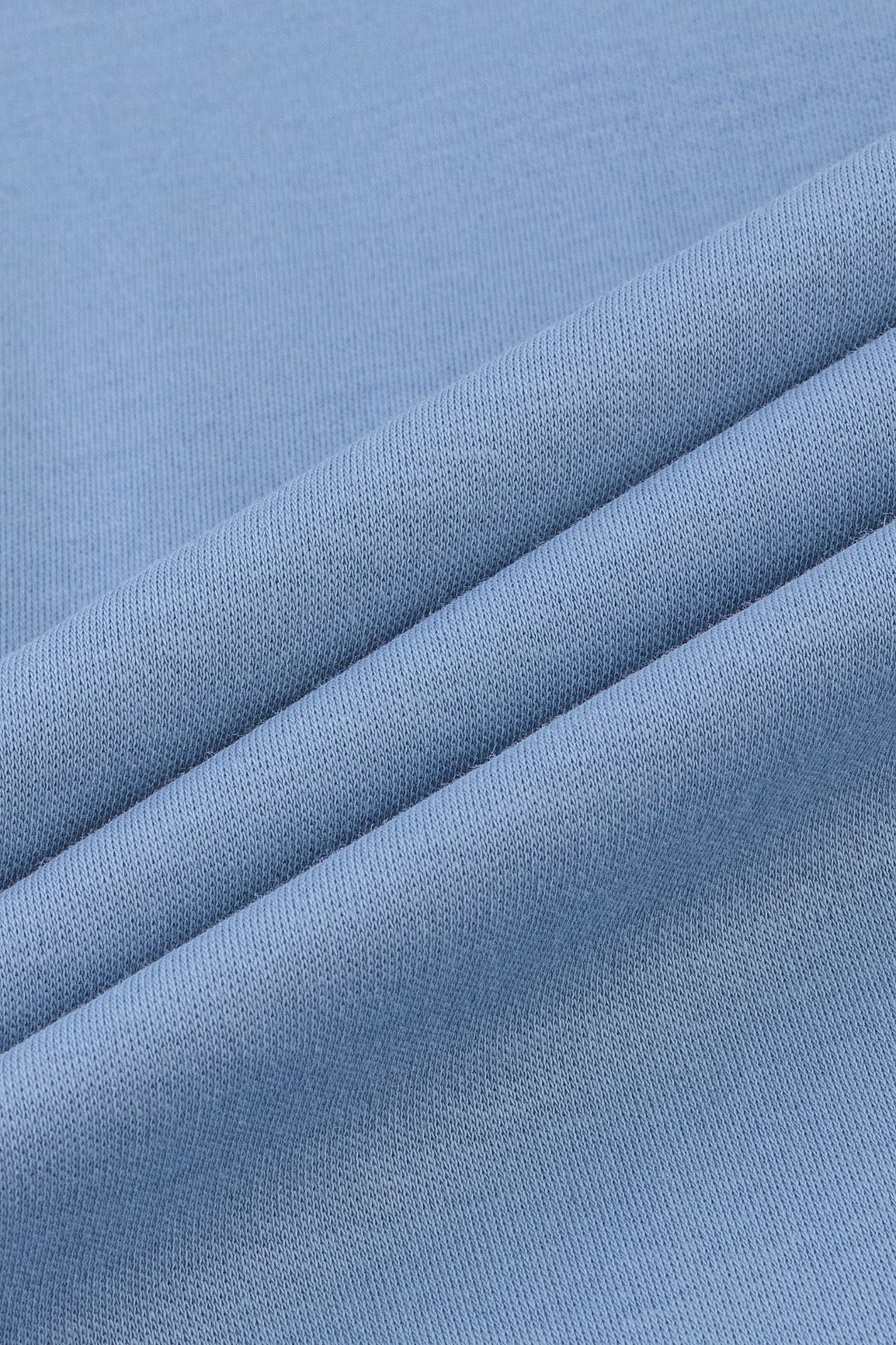 Chenille Thread T-Shirt - Baby Blue/White