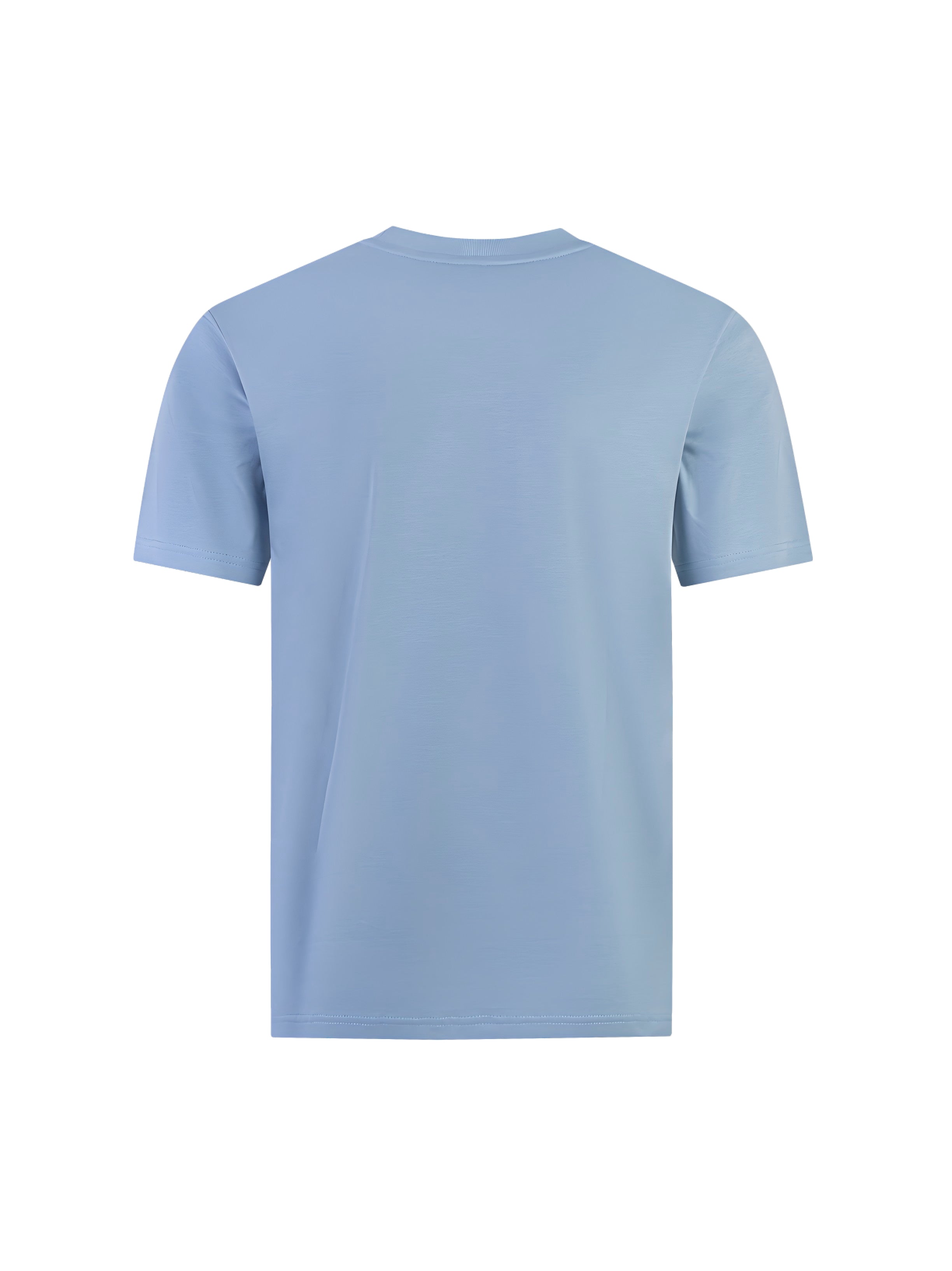 Chenille Thread T-Shirt - Baby Blue/White