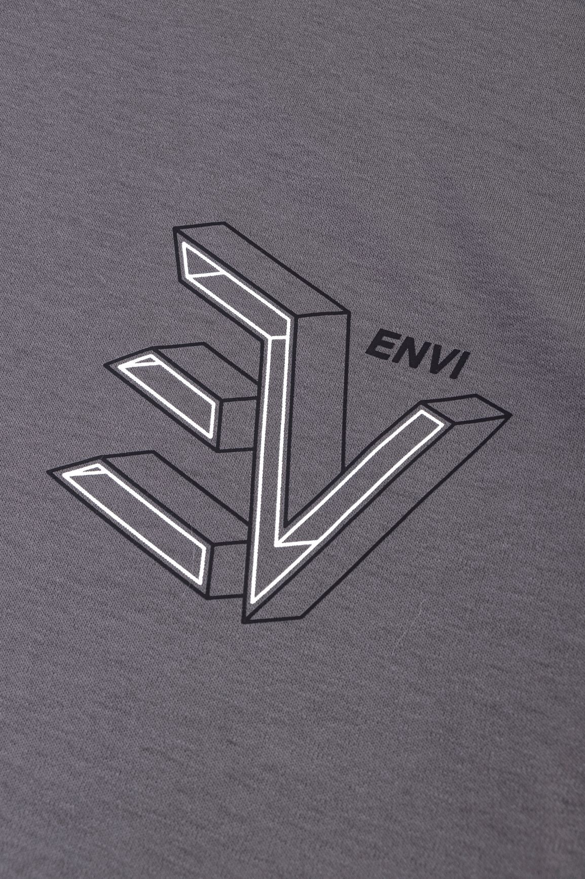 Concave T-Shirt - Dark Grey/White